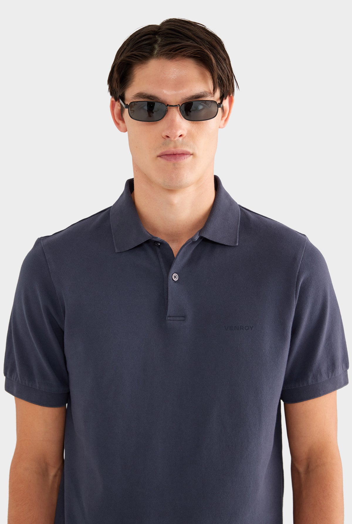 Pigment Dyed Pique Polo - Navy