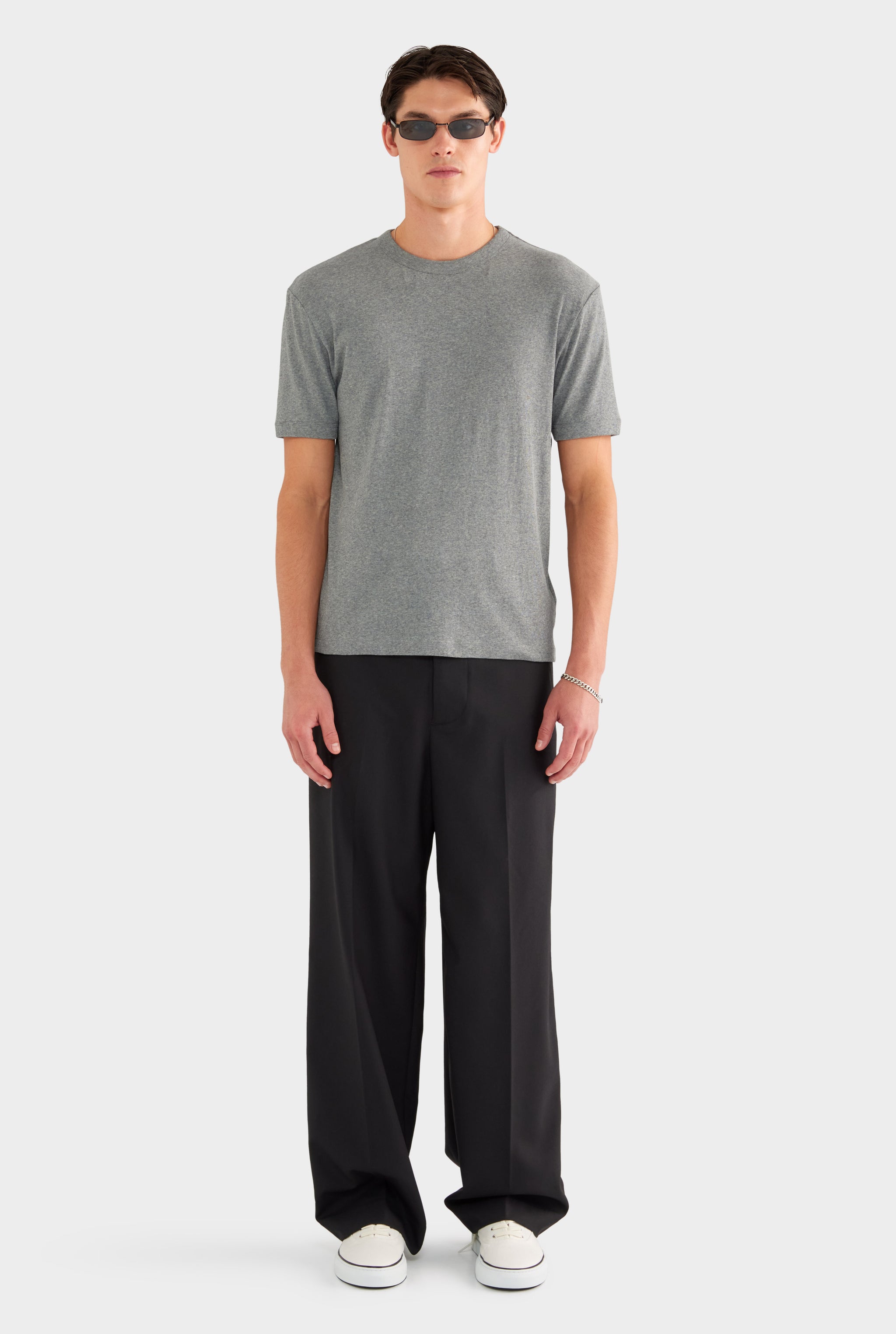 Relaxed Wool Suit Pant - Black