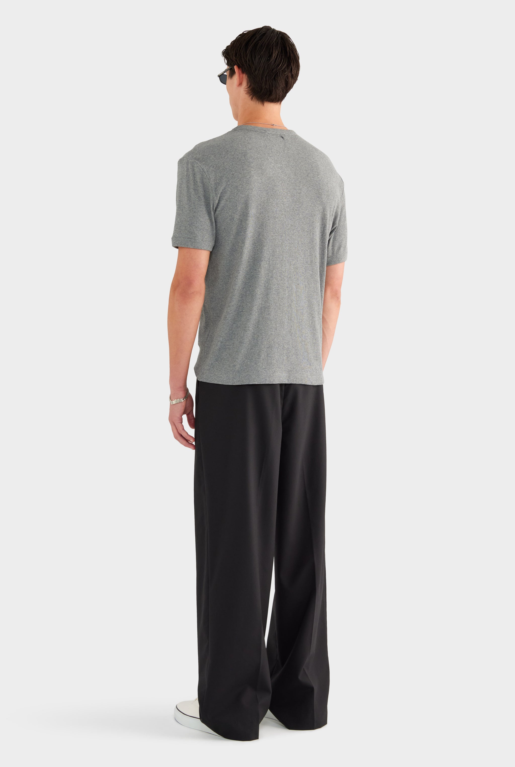 Relaxed Wool Suit Pant - Black