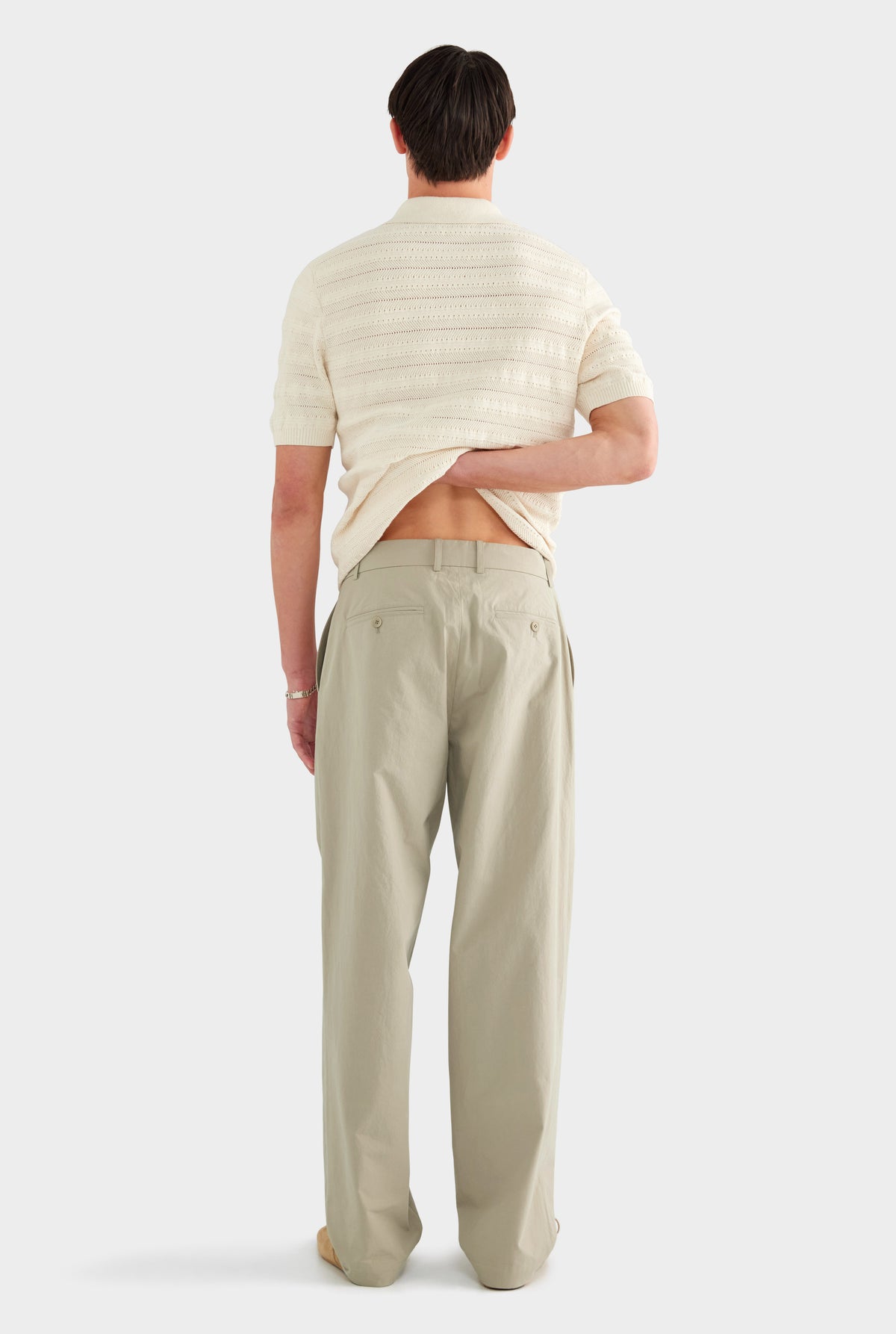 Lightweight Cotton Trouser - Light Sage