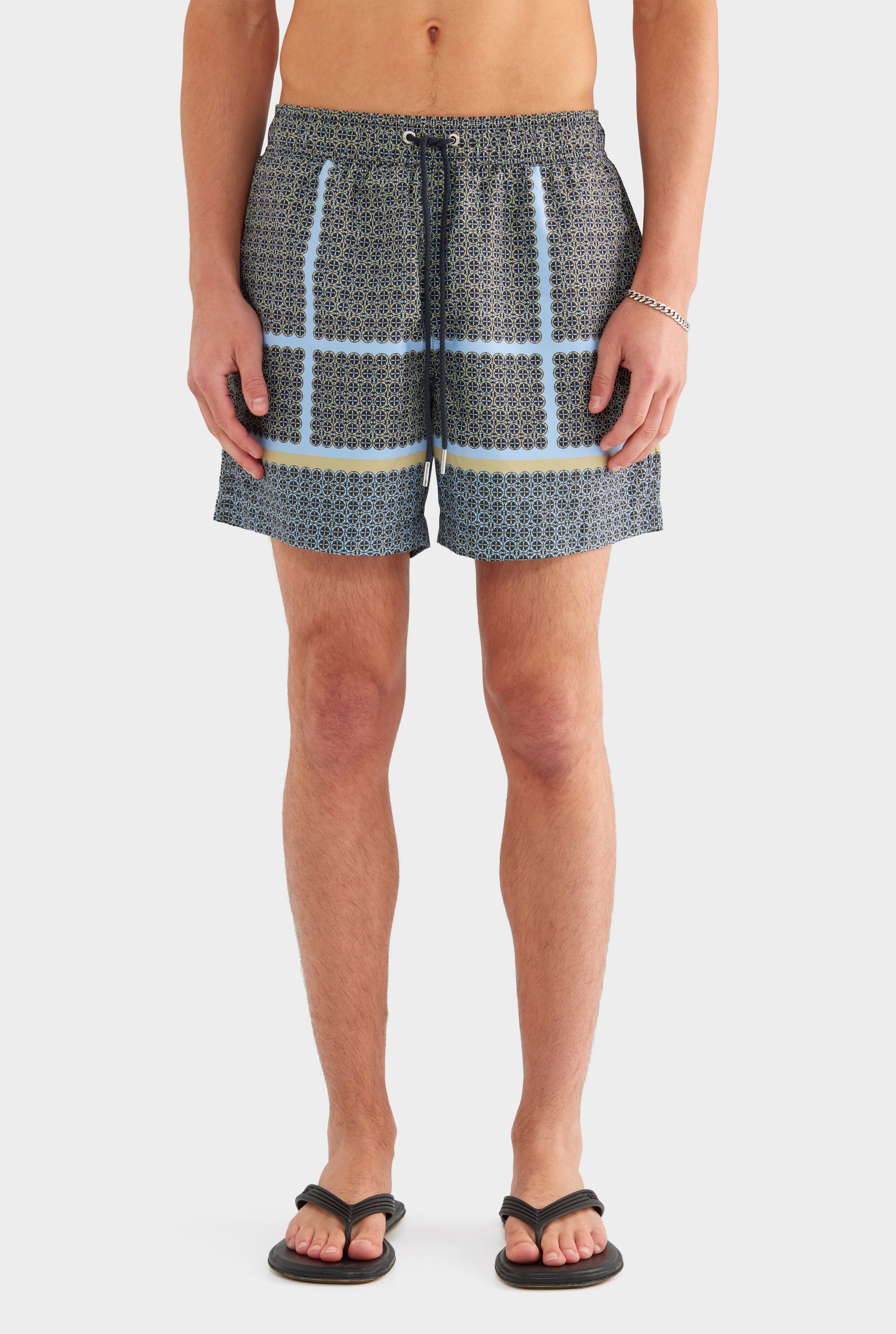 Printed Swim Short - Geometric Tile