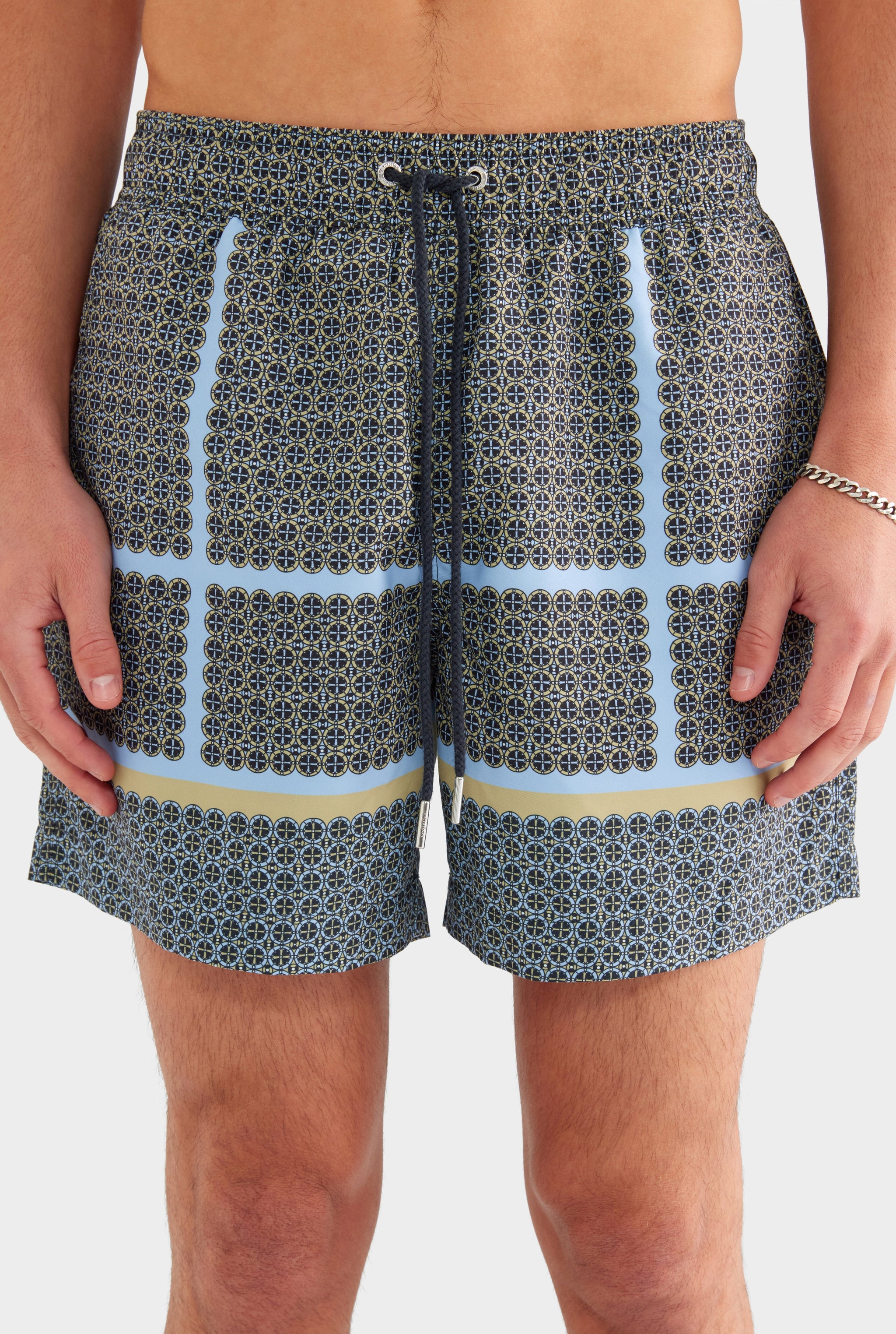 Printed Swim Short - Geometric Tile