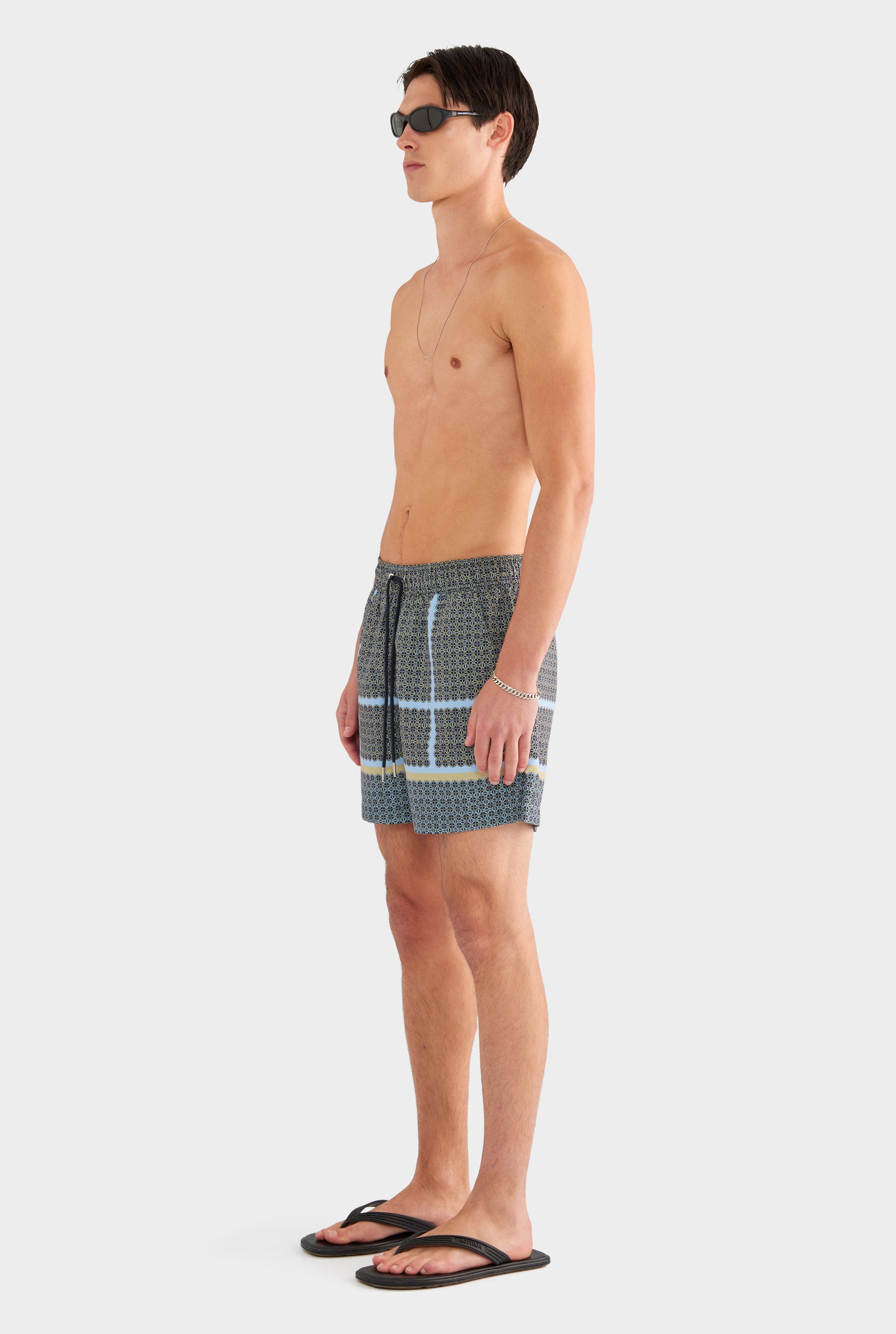 Printed Swim Short - Geometric Tile