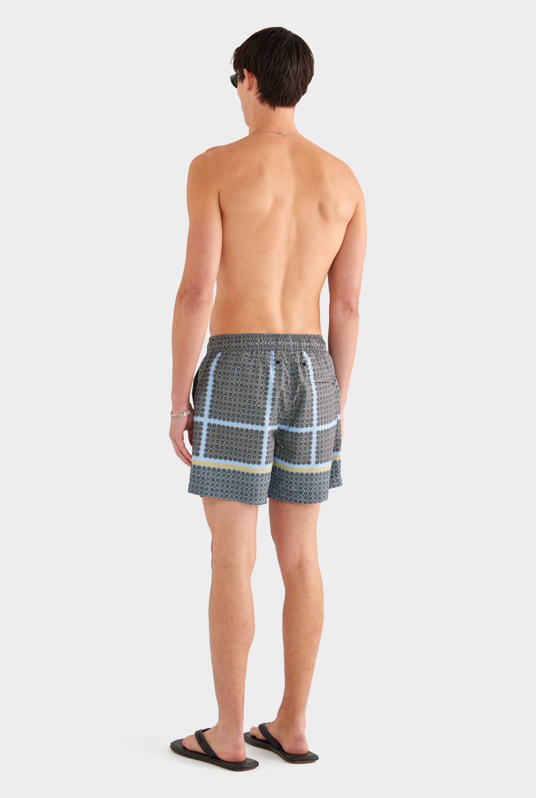 Printed Swim Short - Geometric Tile