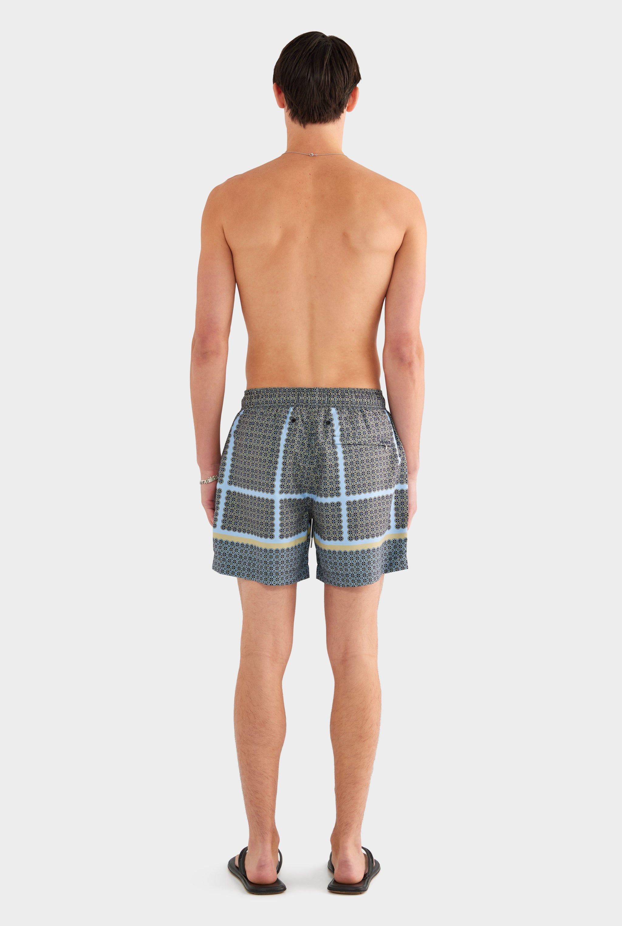 Printed Swim Short - Geometric Tile