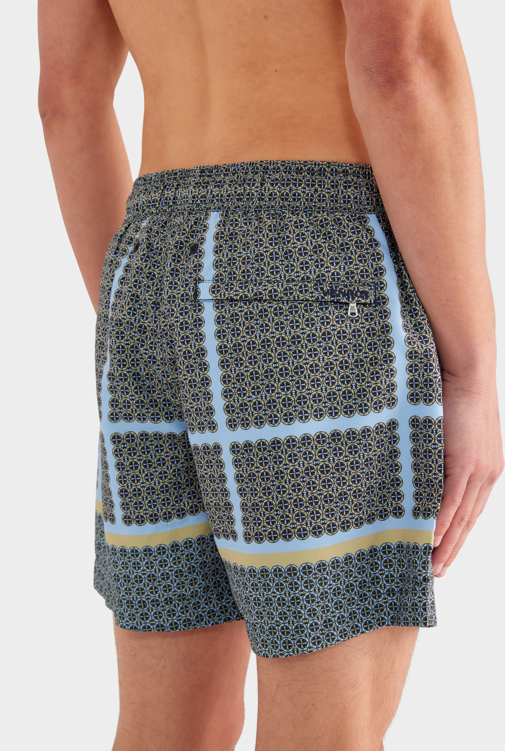 Printed Swim Short - Geometric Tile