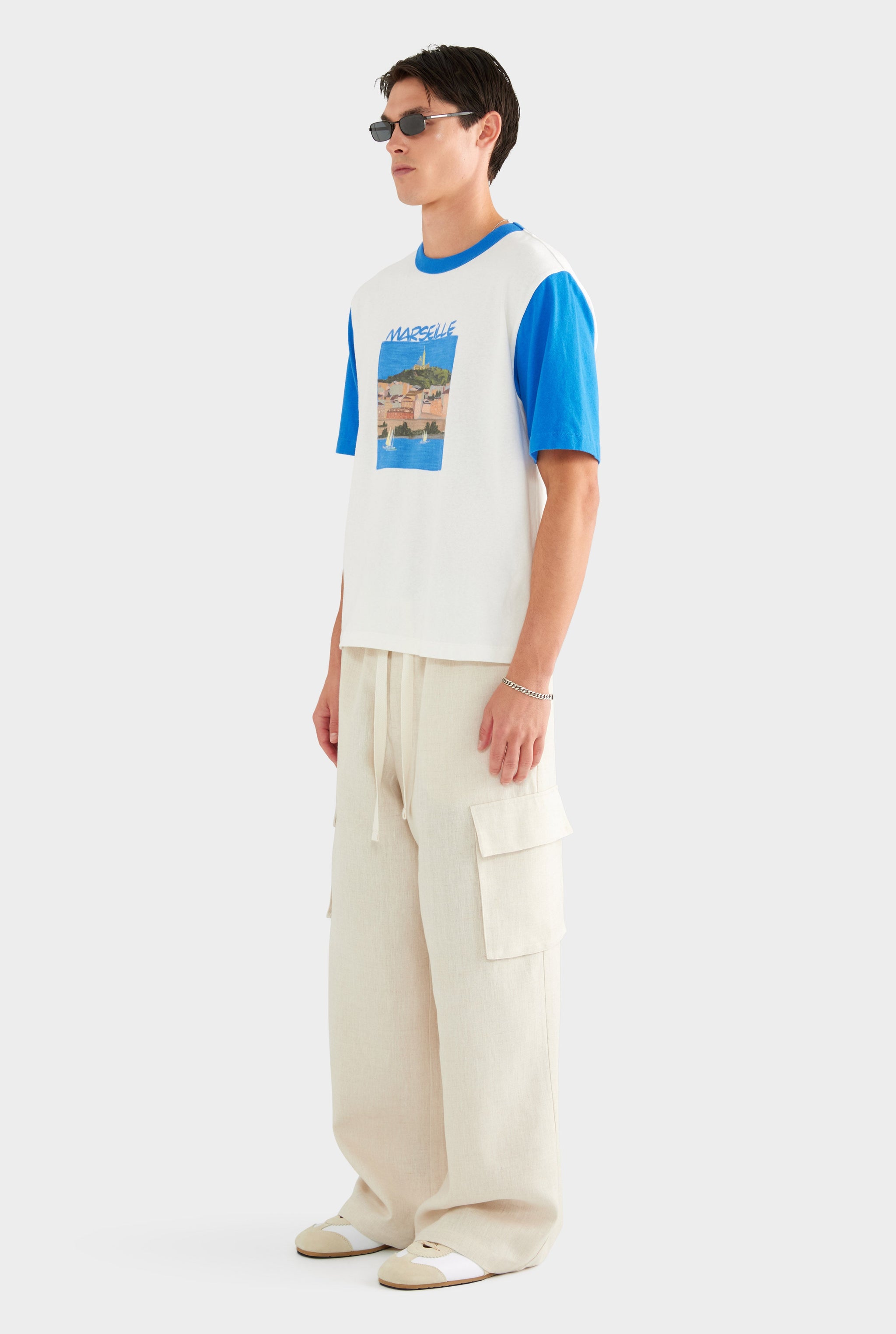 Relaxed Linen Cargo Pant - Sand