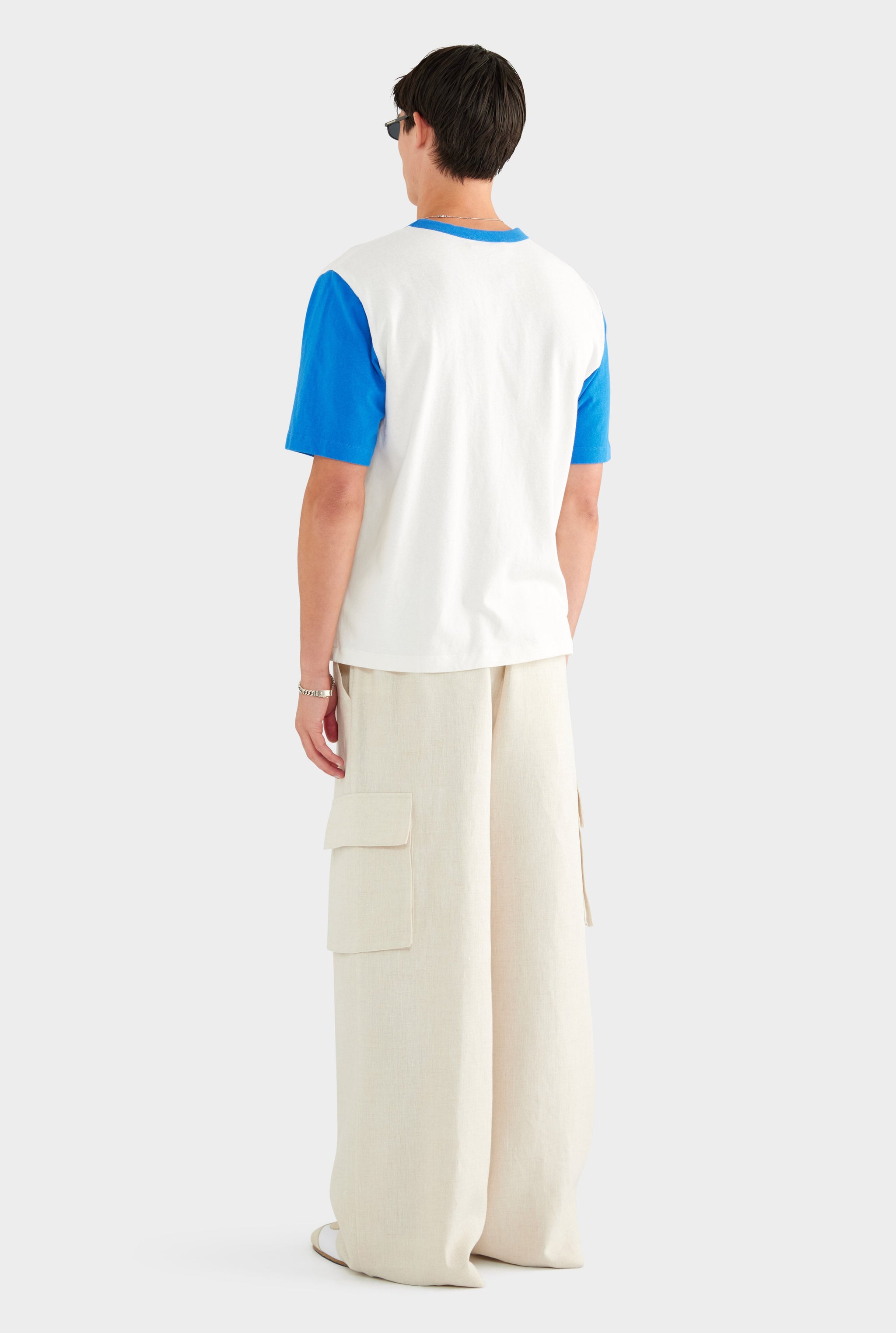 Relaxed Linen Cargo Pant - Sand