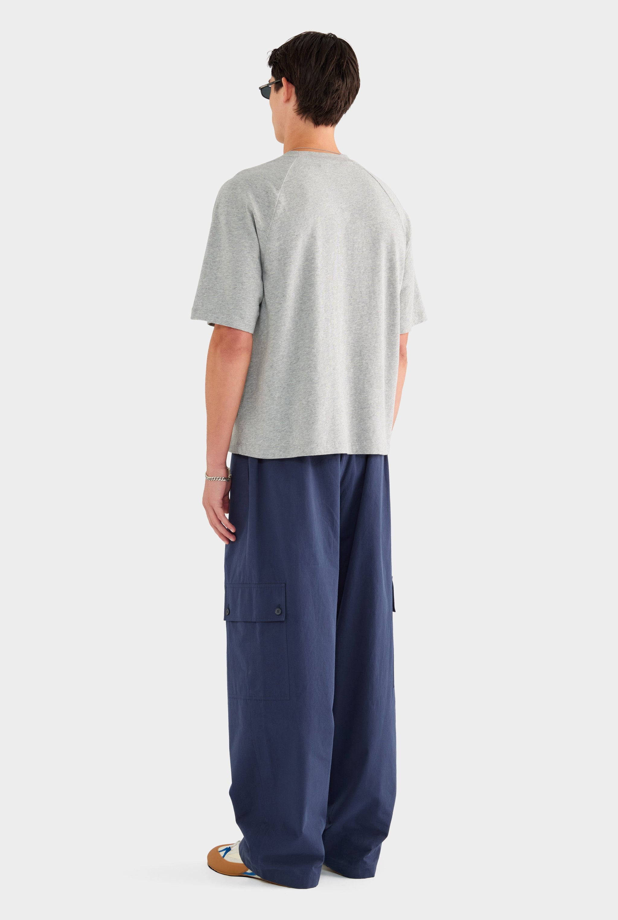 Paper Poplin Baggy Pant - Navy