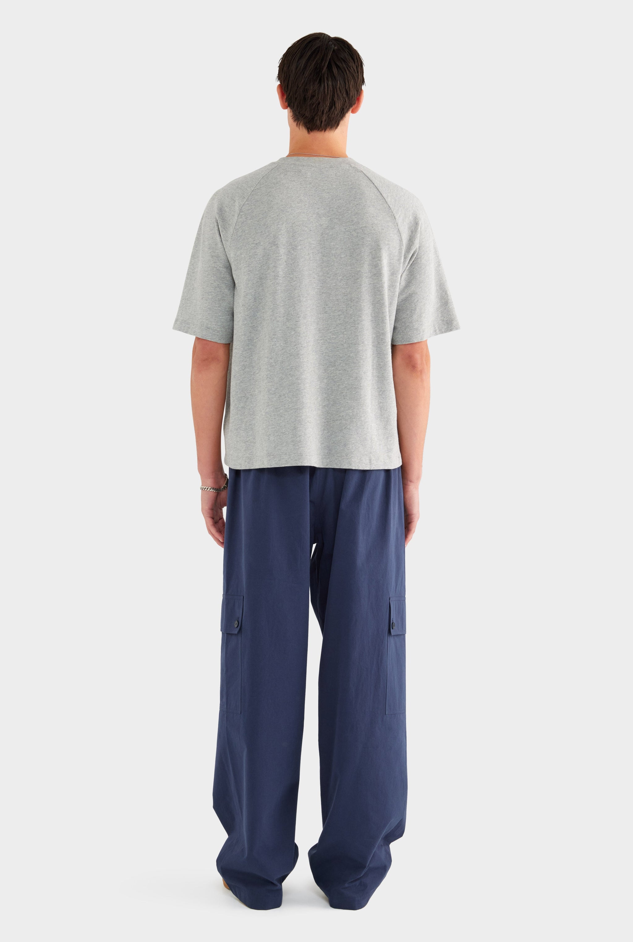 Oversized Raglan T Shirt - Grey Marl/Marseille