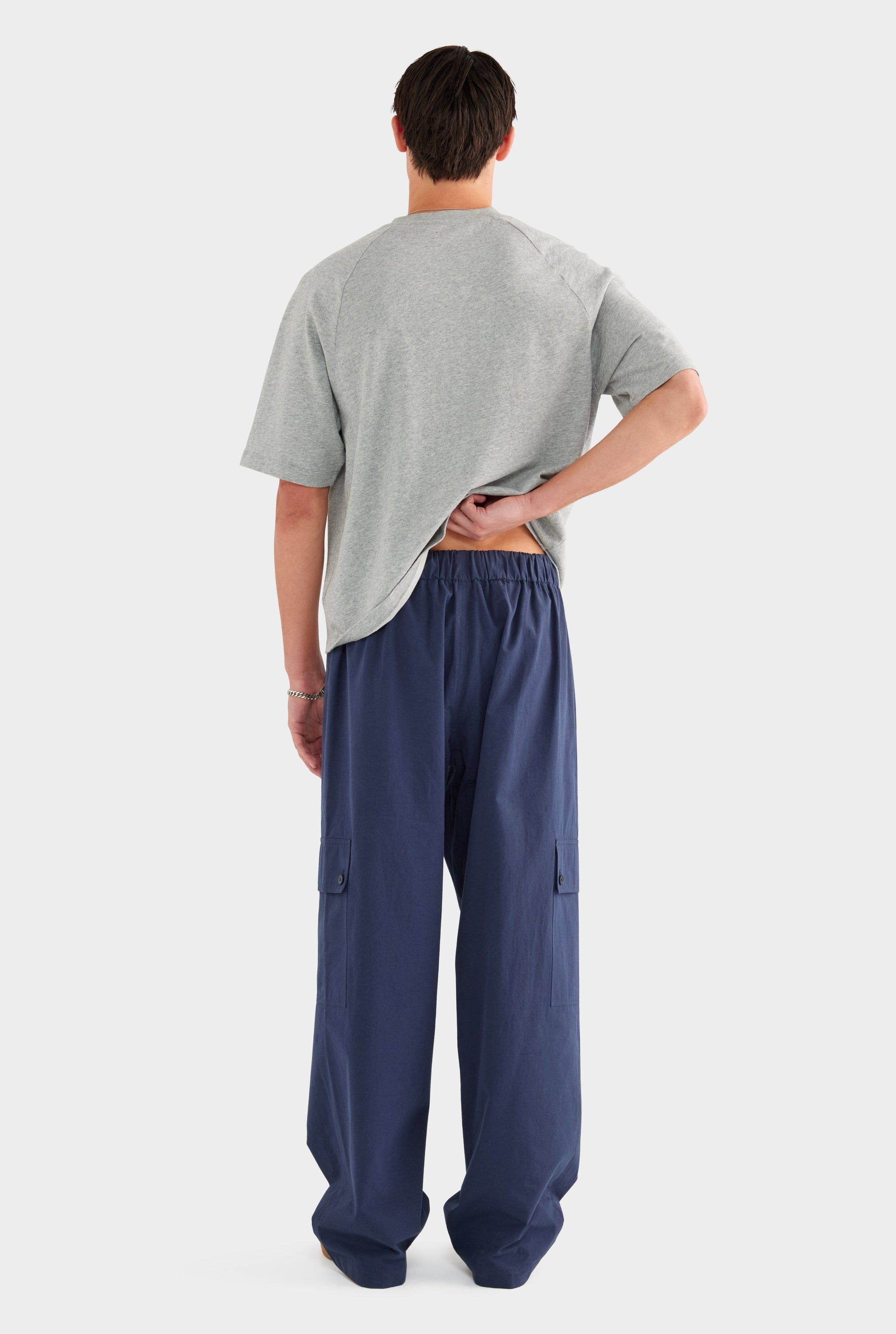 Paper Poplin Baggy Pant - Navy
