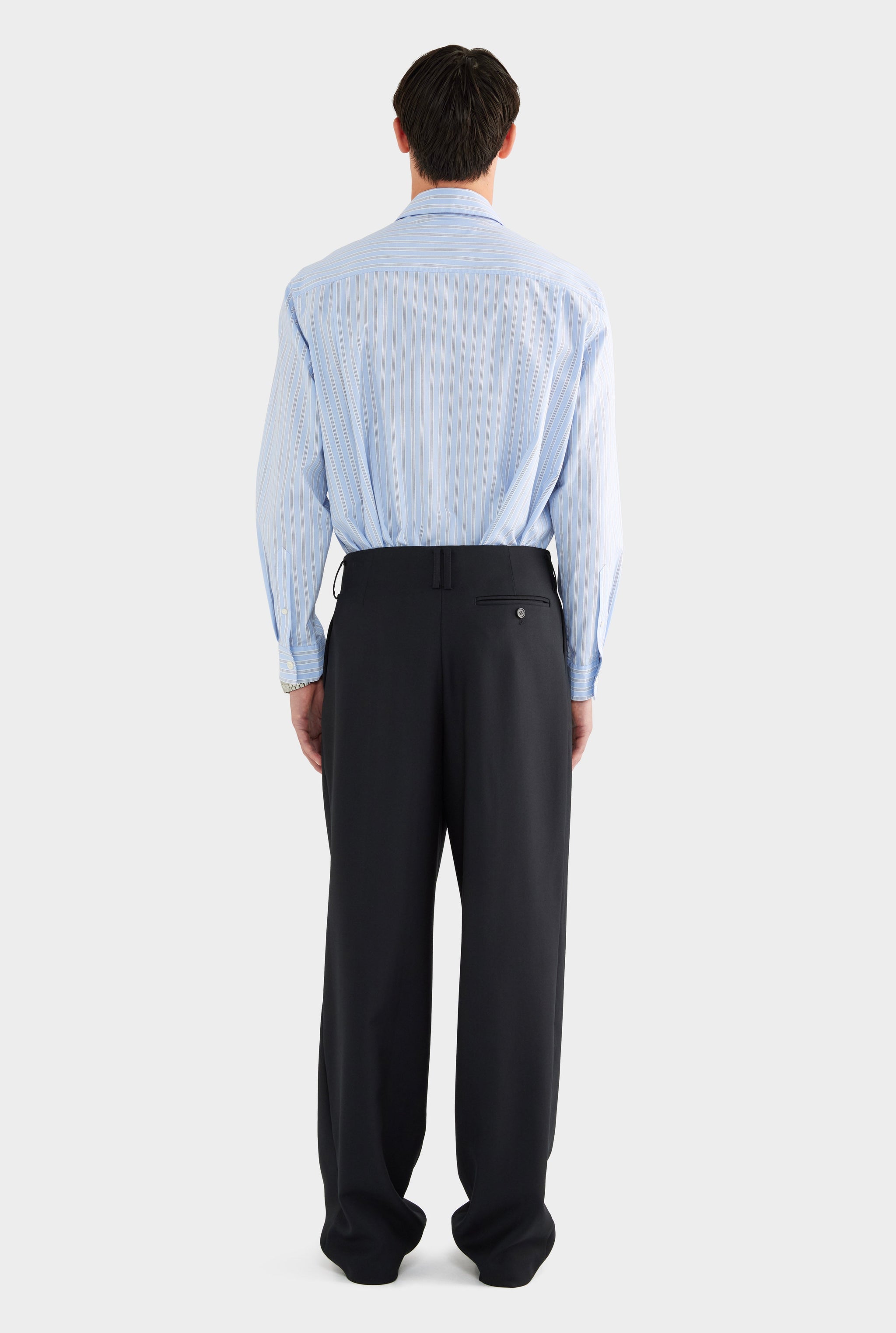 Tailored Wool Suit Trouser - Black