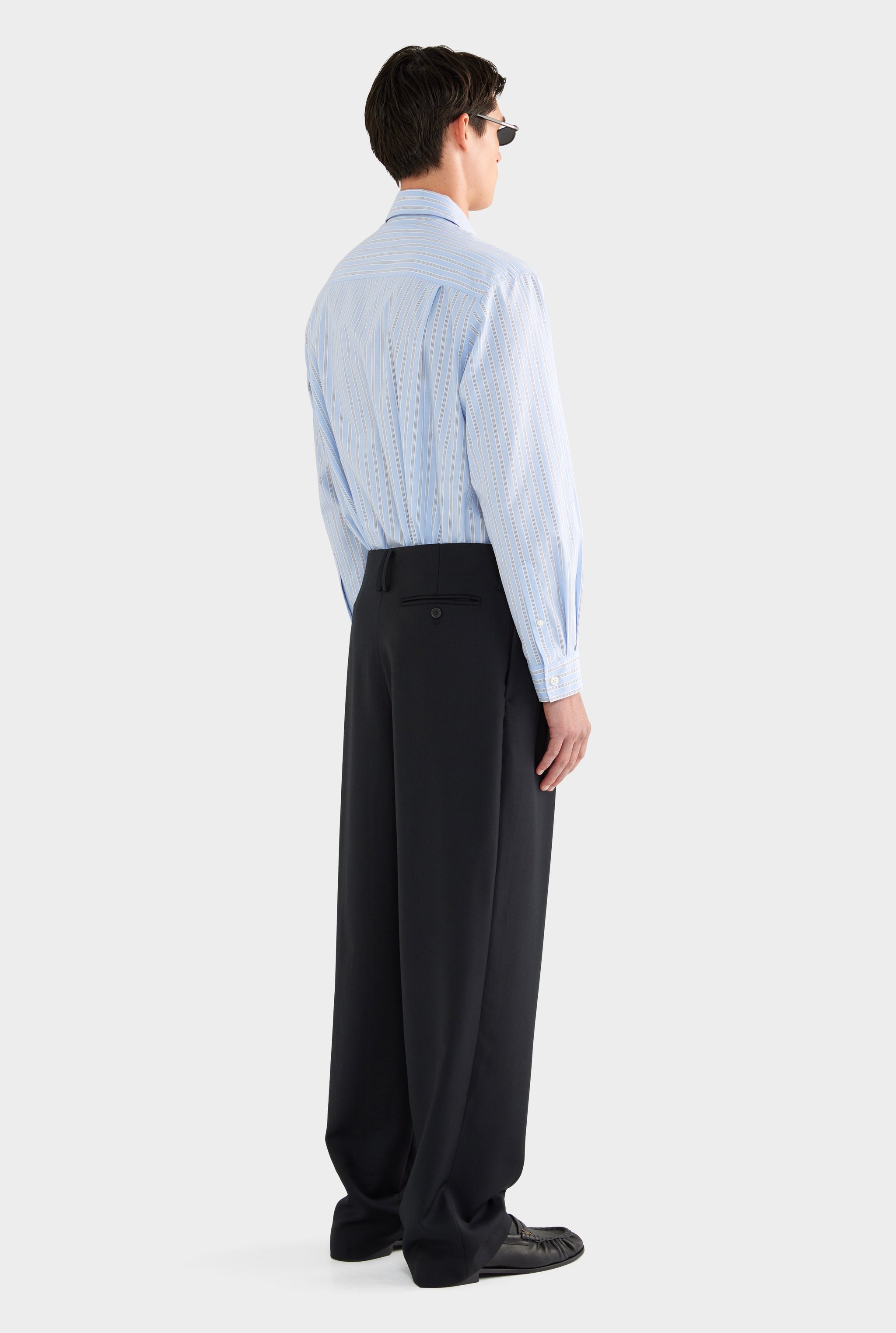 Tailored Wool Suit Trouser - Black