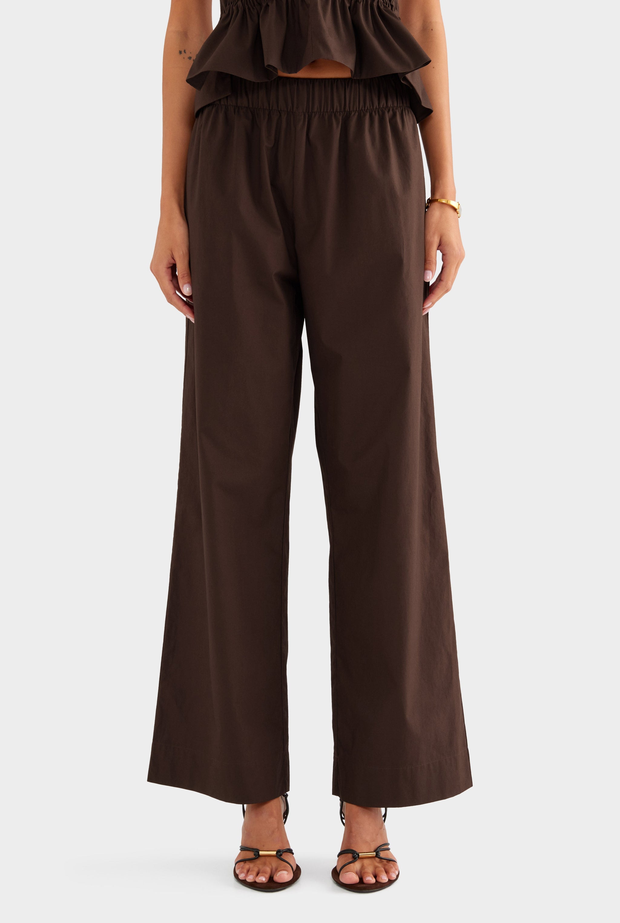 Heavy Cotton Poplin Pant - Dark Chocolate