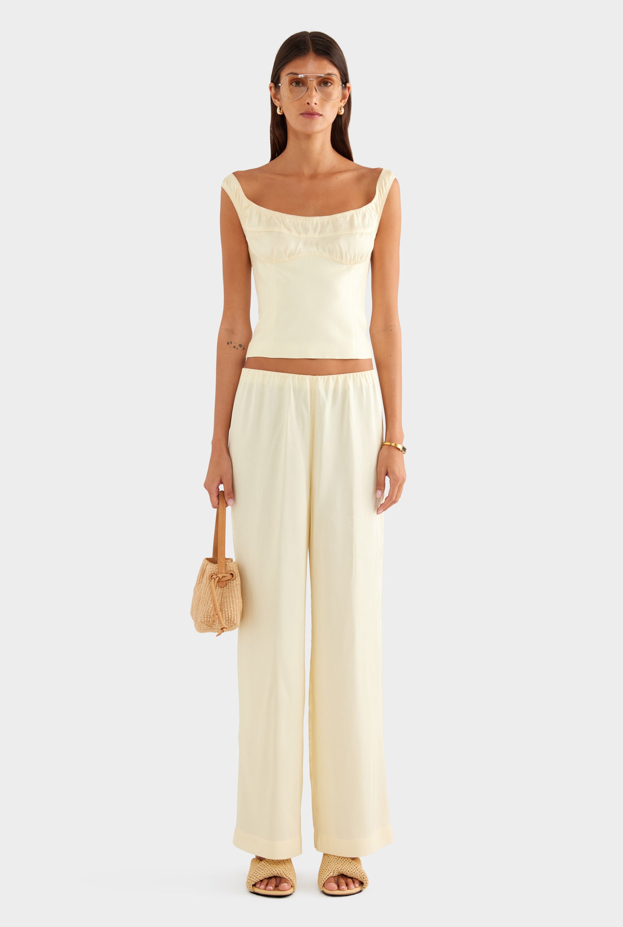Silk Slub Dupion Bodice - Buttercream
