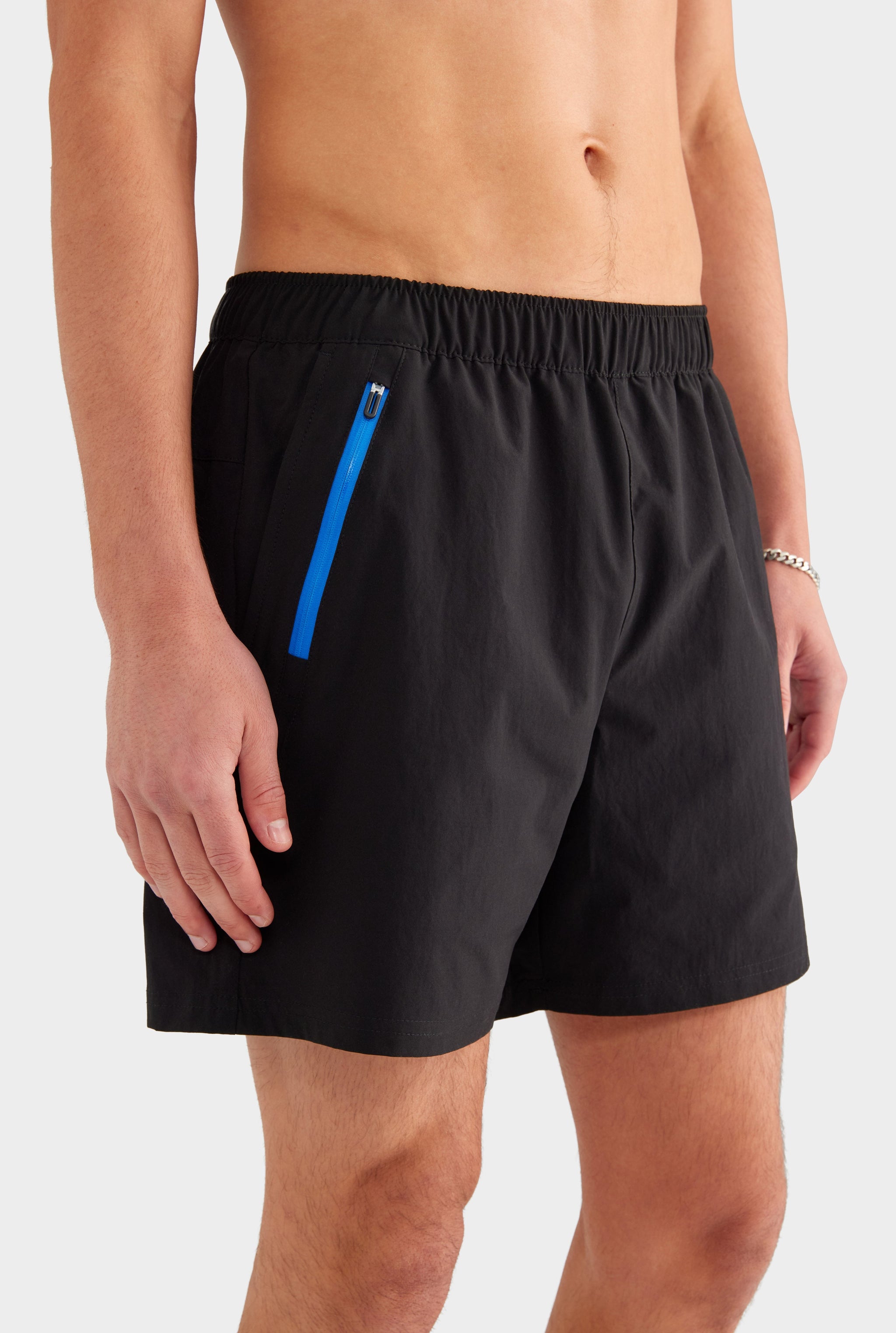 Zip Sports Swim Short - Black