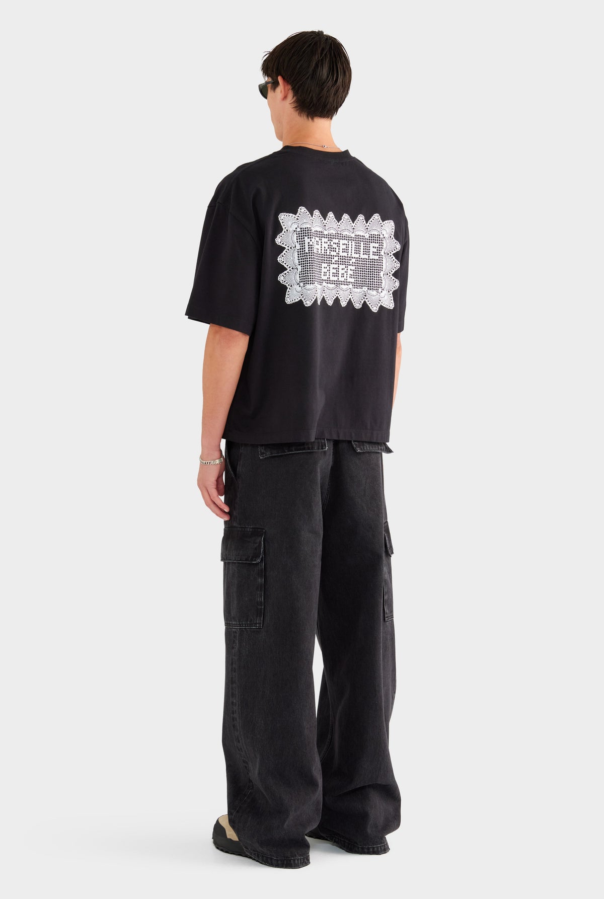Baggy Denim Cargo - Washed Black