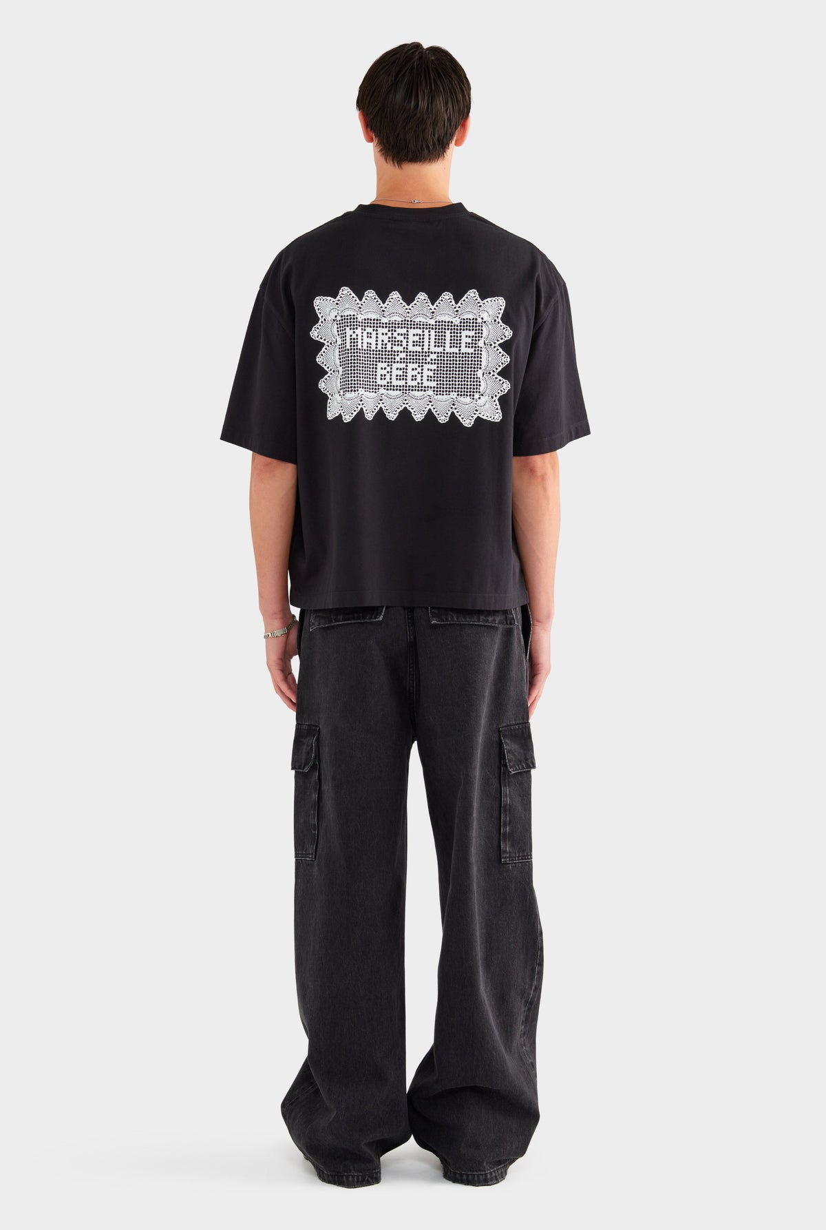 Baggy Denim Cargo - Washed Black
