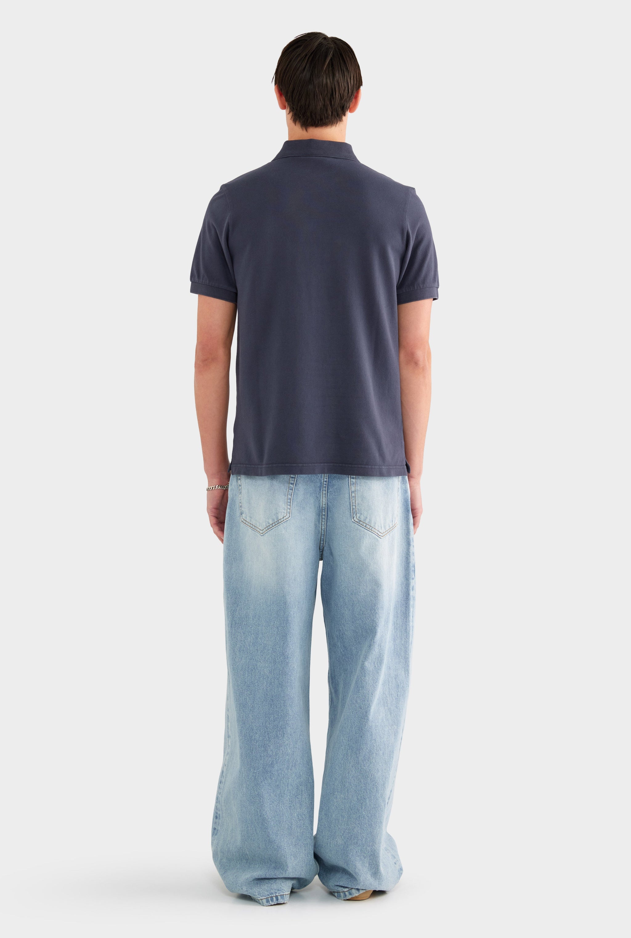 Pigment Dyed Pique Polo - Navy