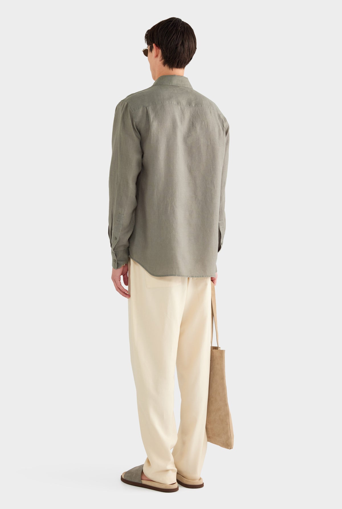Linen Shirt - Slate Olive