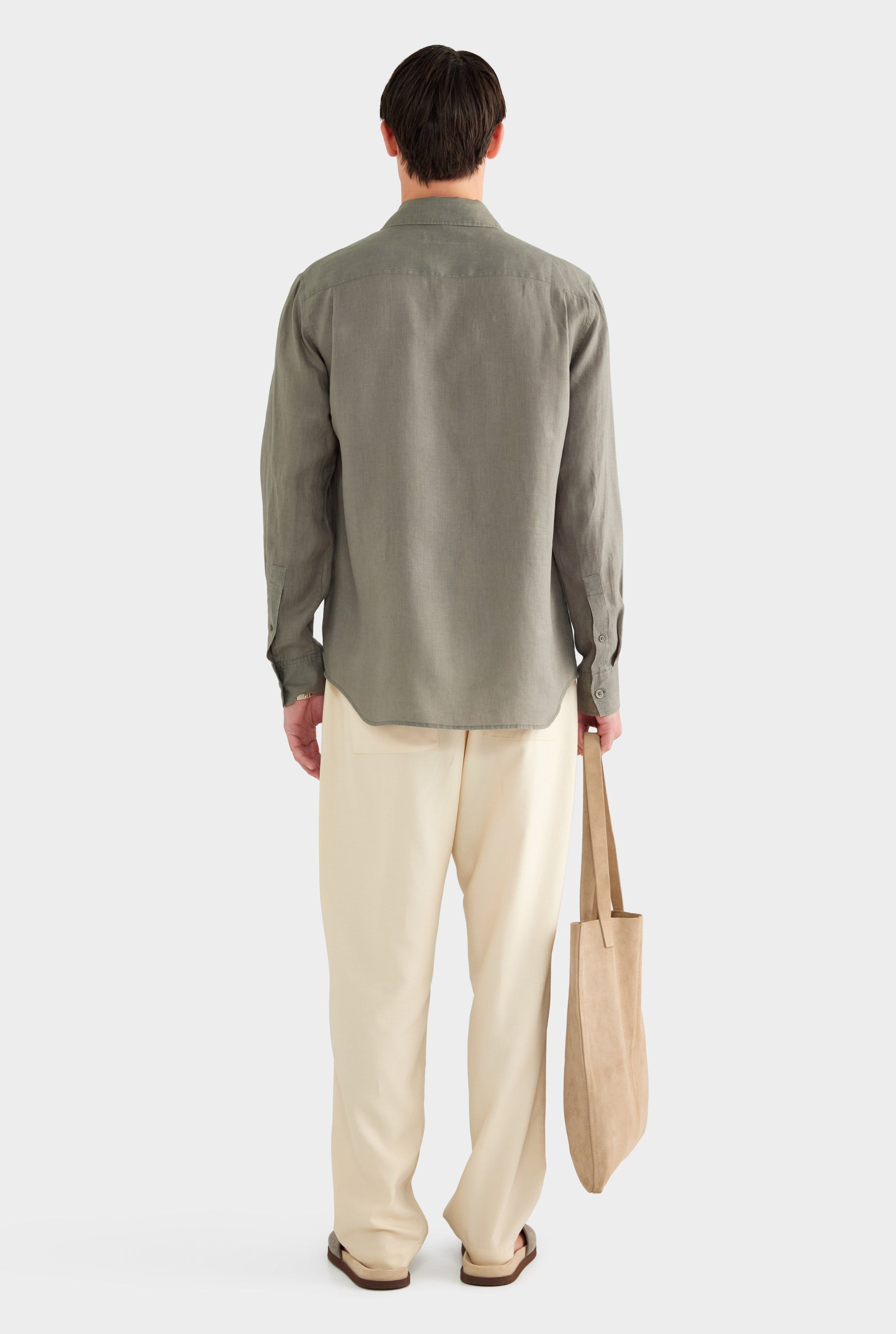 Linen Shirt - Slate Olive