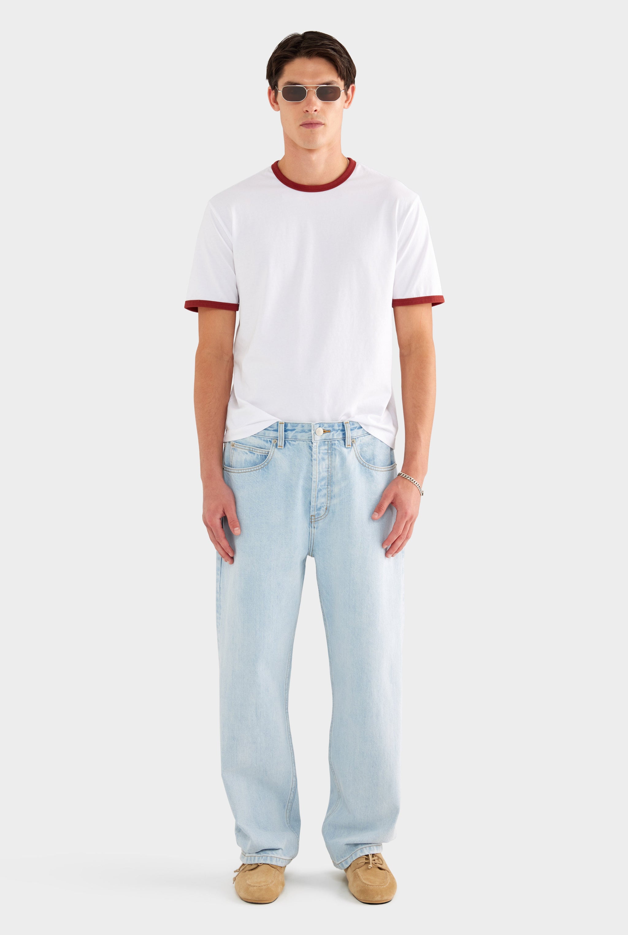Straight Leg Denim Jean - Light Vintage Blue