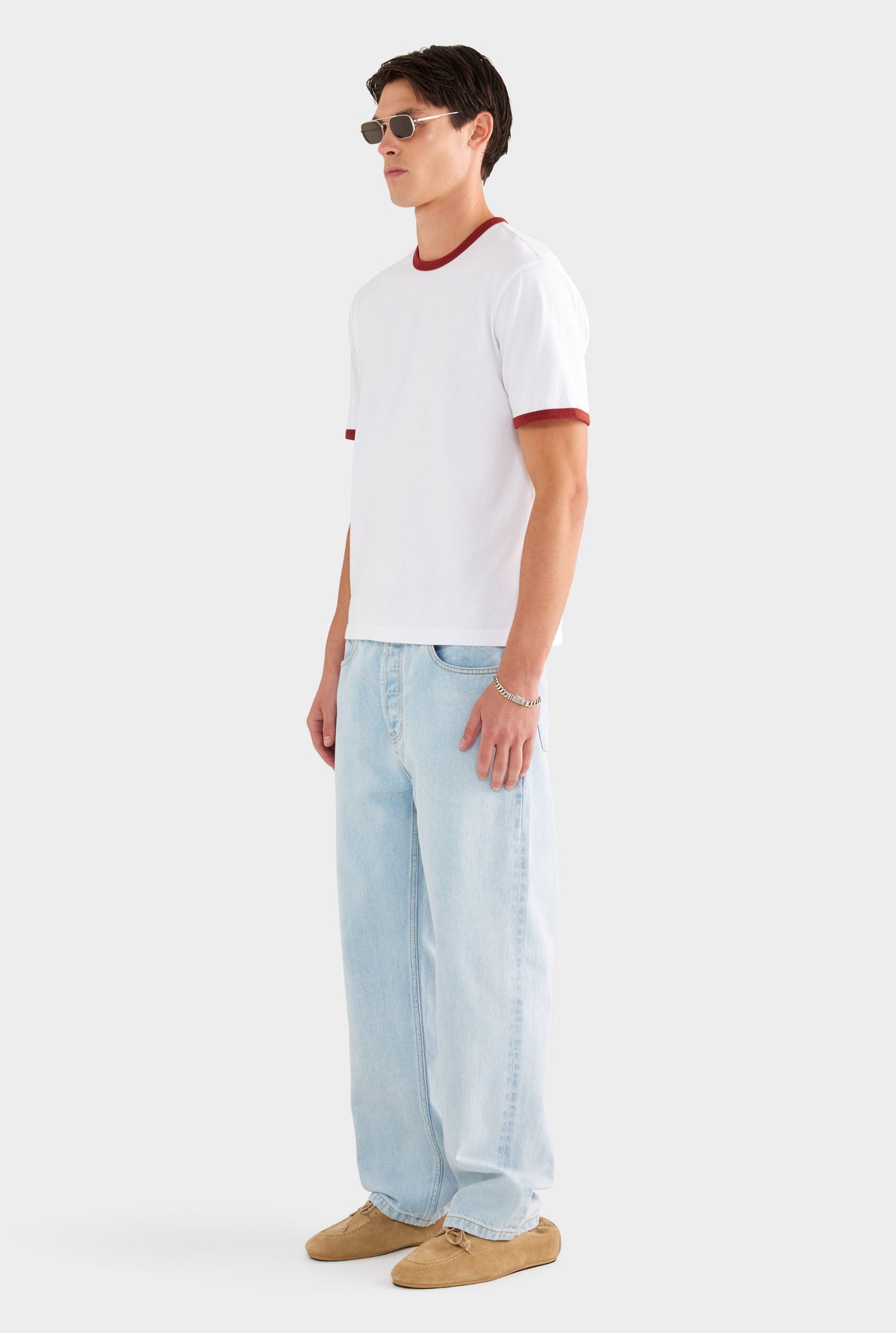 Straight Leg Denim Jean - Light Vintage Blue