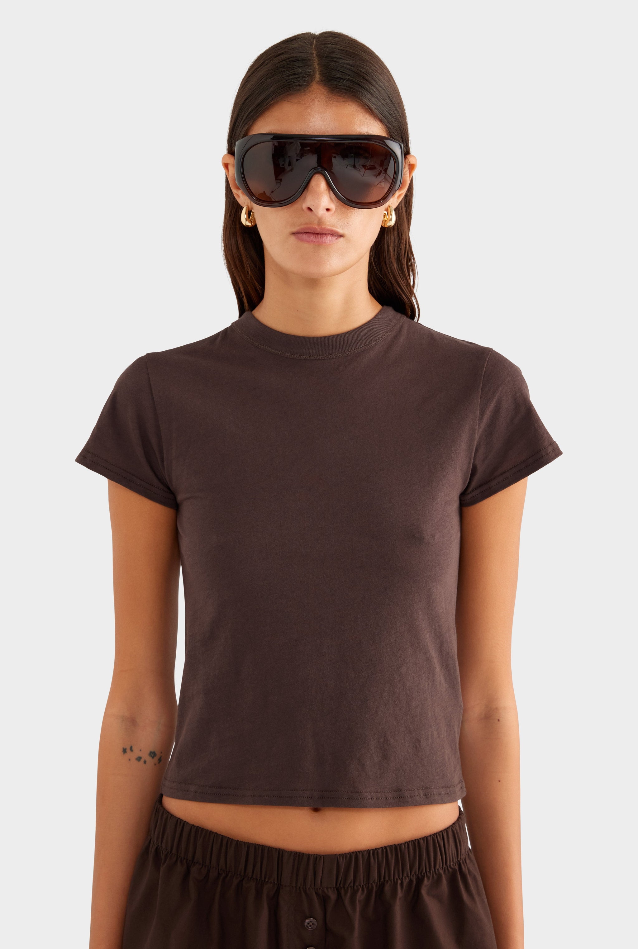 Lightweight Cotton Baby Tee - Dark Chocolate