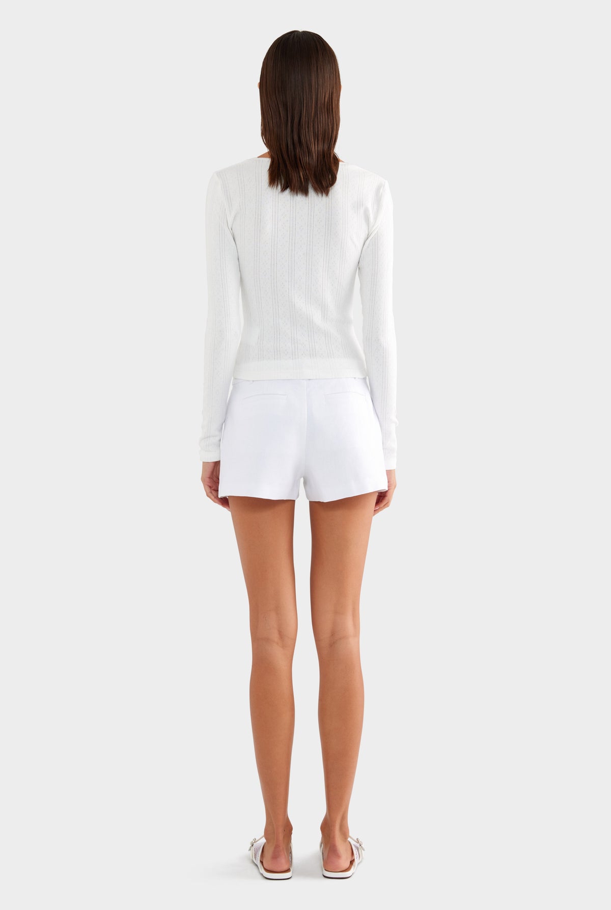 Linen Tailored Short - White