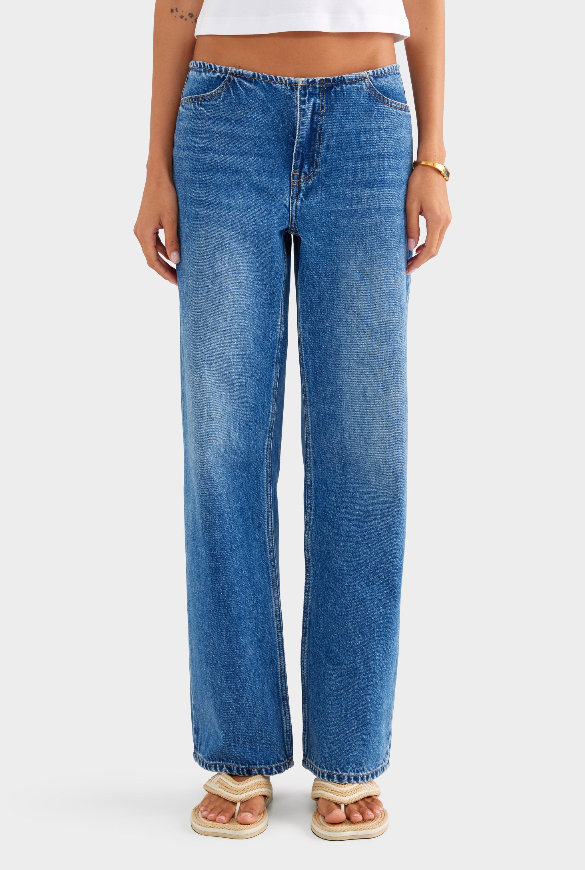 Low Rise Jean - Mid Indigo