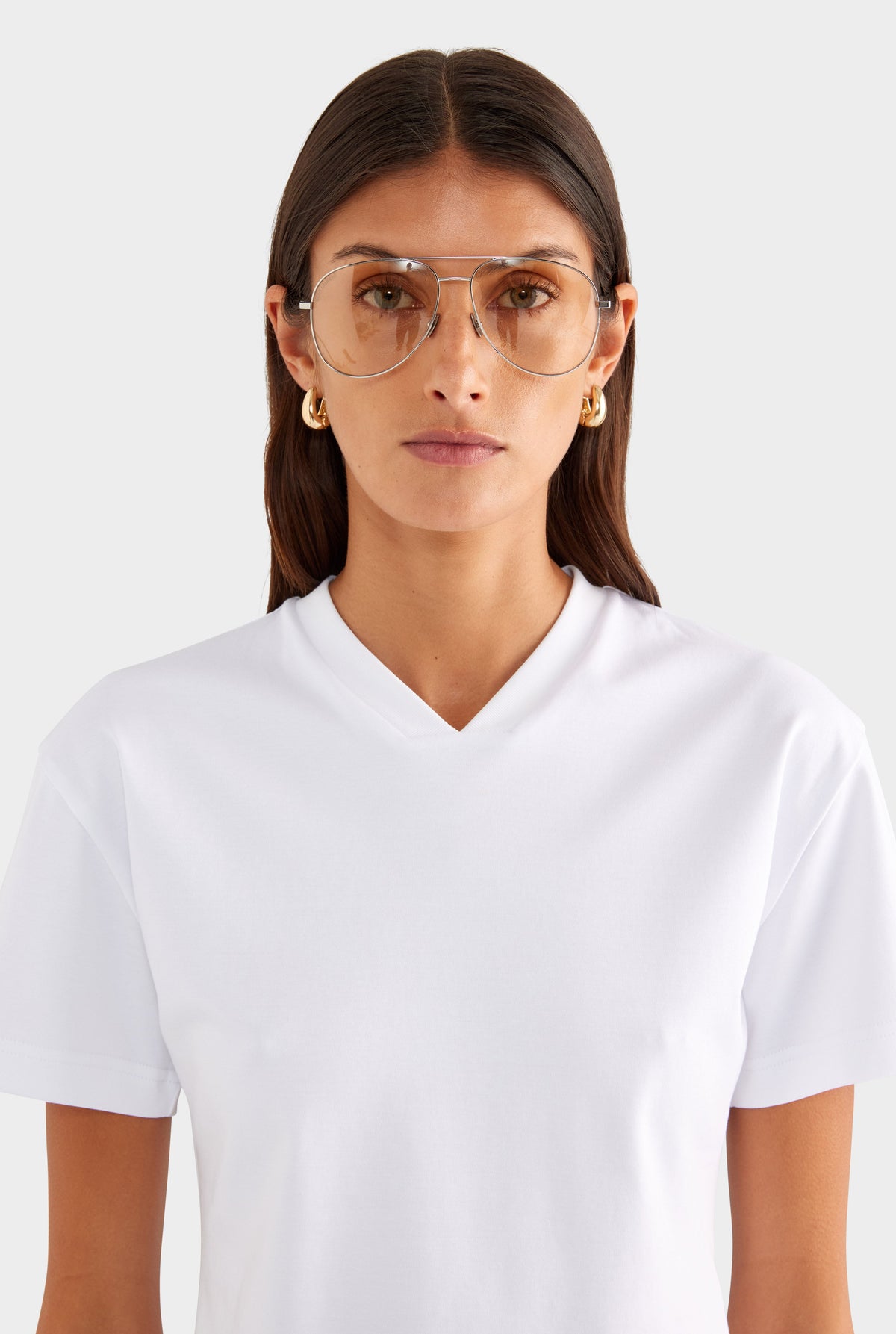 V Neck Tee - Off White