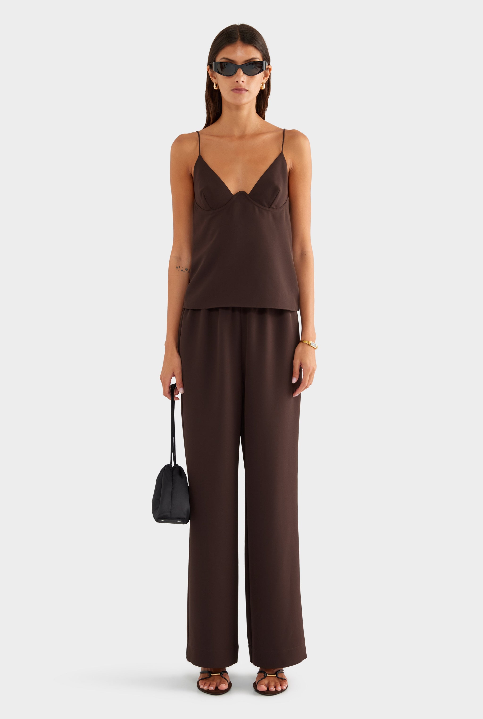 Underwire Cami Top - Dark Chocolate