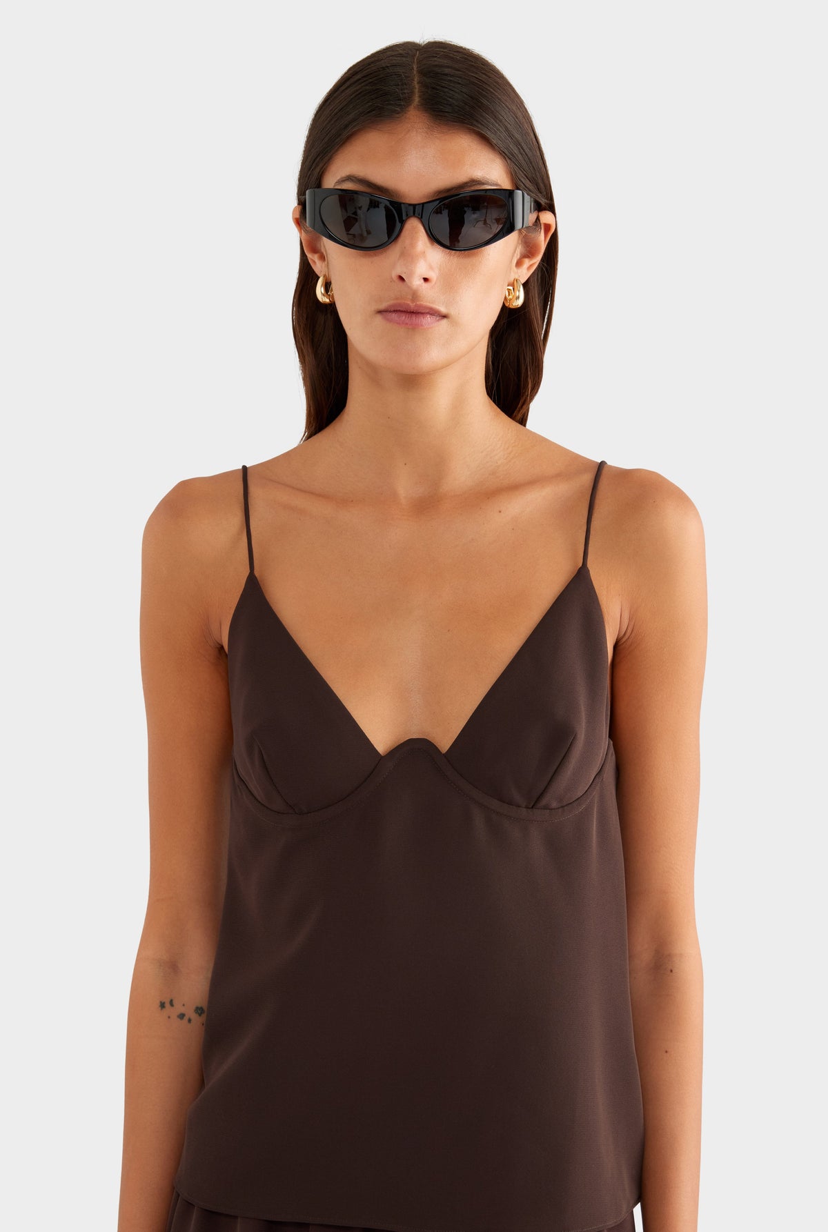 Underwire Cami Top - Dark Chocolate