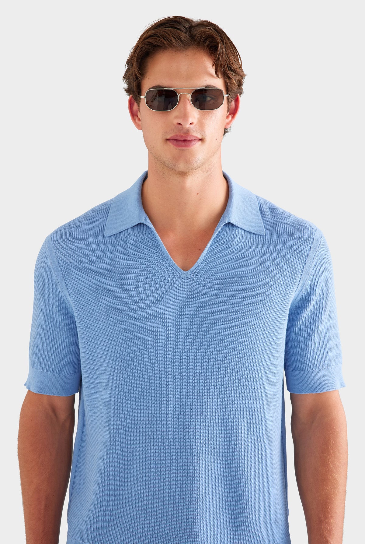Lightweight Knit Polo - Dusk Blue [[AU_MEDIA:gid://shopify/MediaImage/27760251109463]]