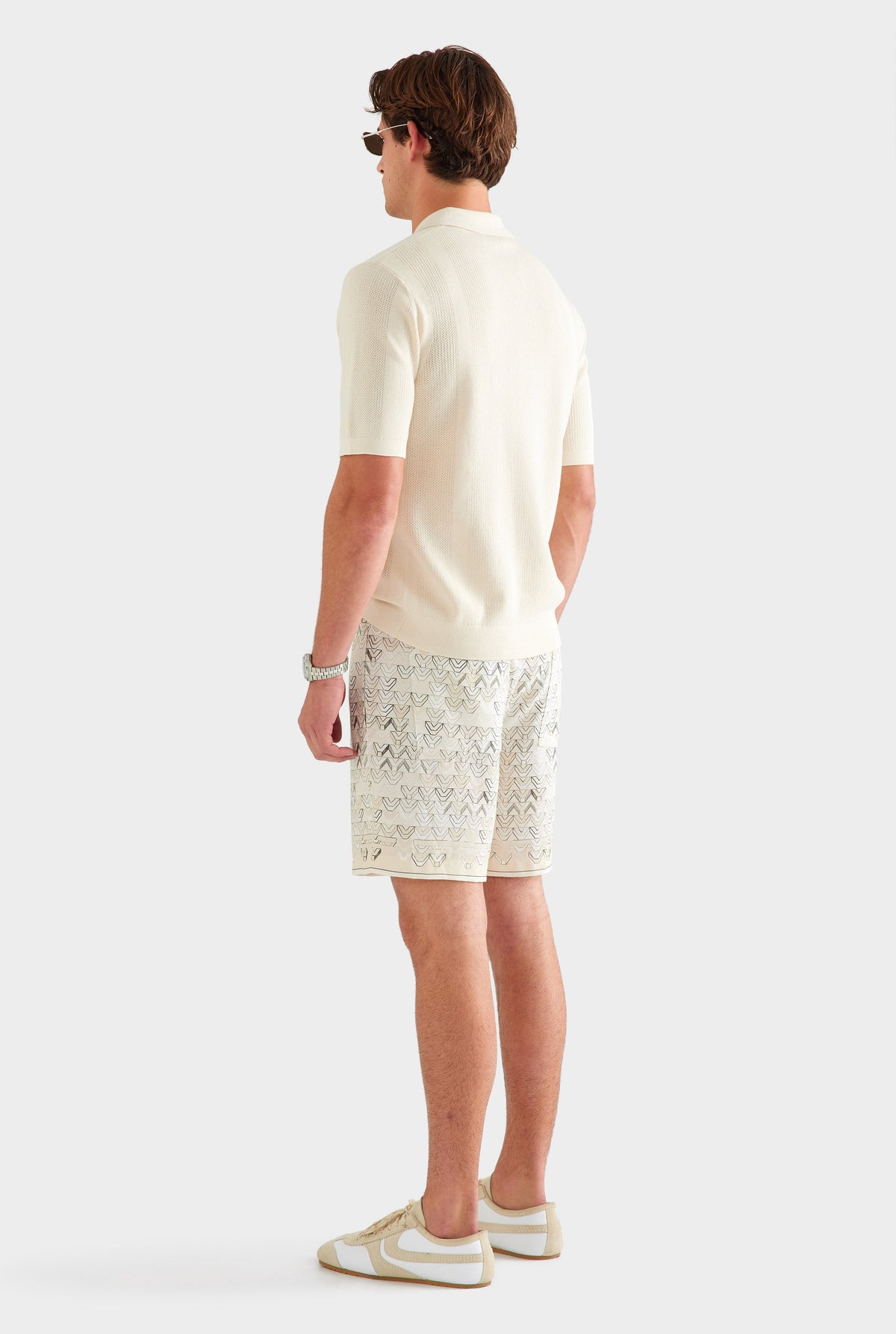 Relaxed Tencel Short - Beige Sketched V Monogram [[AU_MEDIA:gid://shopify/MediaImage/27760526491735]]