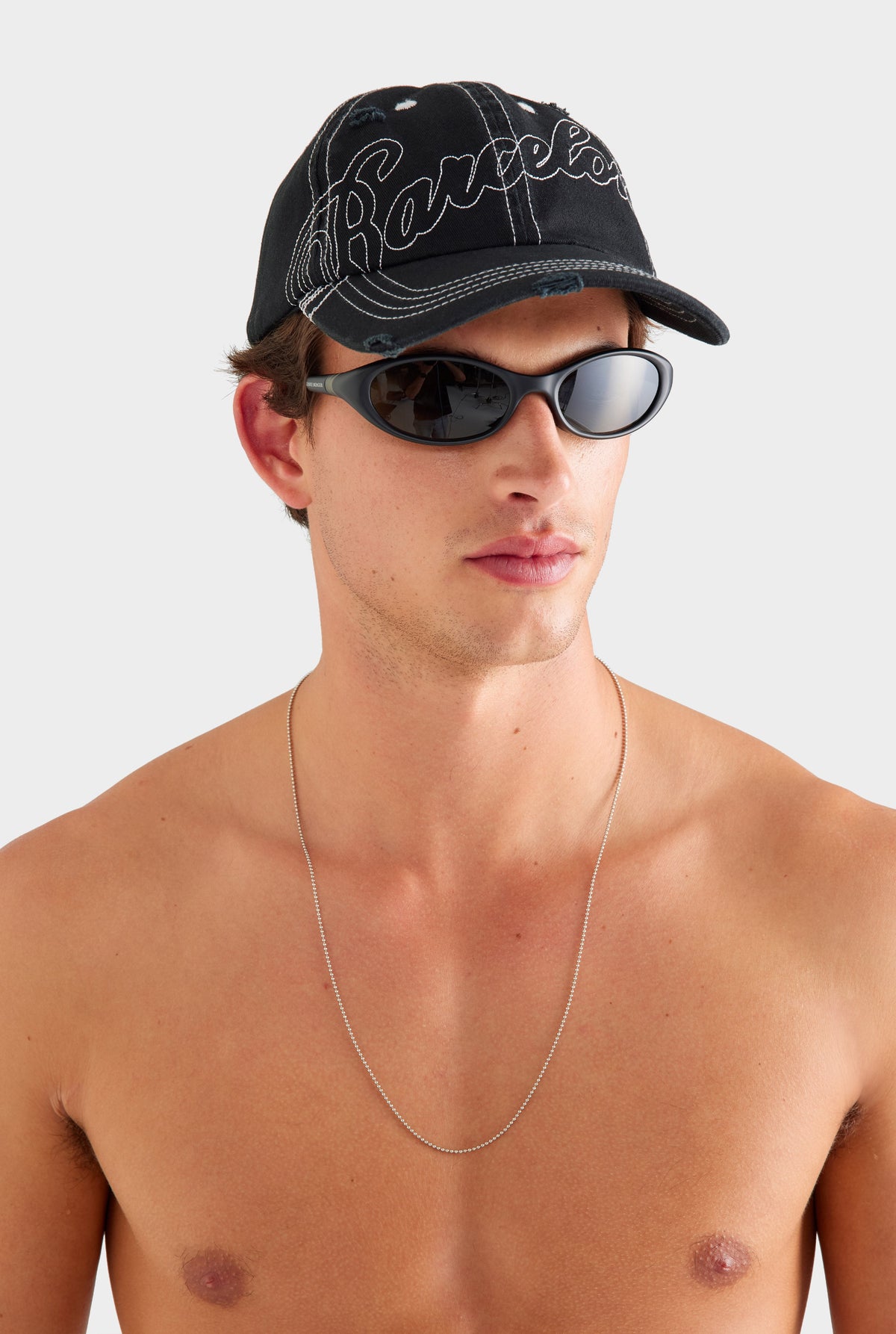 Barcelona Cursive Canvas Cap - Washed Black [[AU_MEDIA:gid://shopify/MediaImage/27760185802839]]