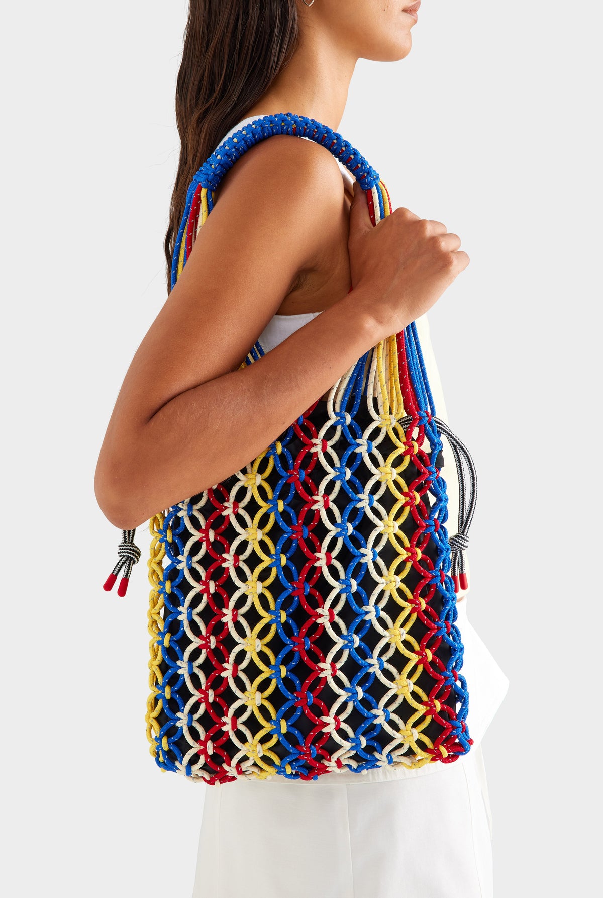 Stripe Macrame Tote - Barcelona Stripe [[AU_MEDIA:gid://shopify/MediaImage/27760167059543]]