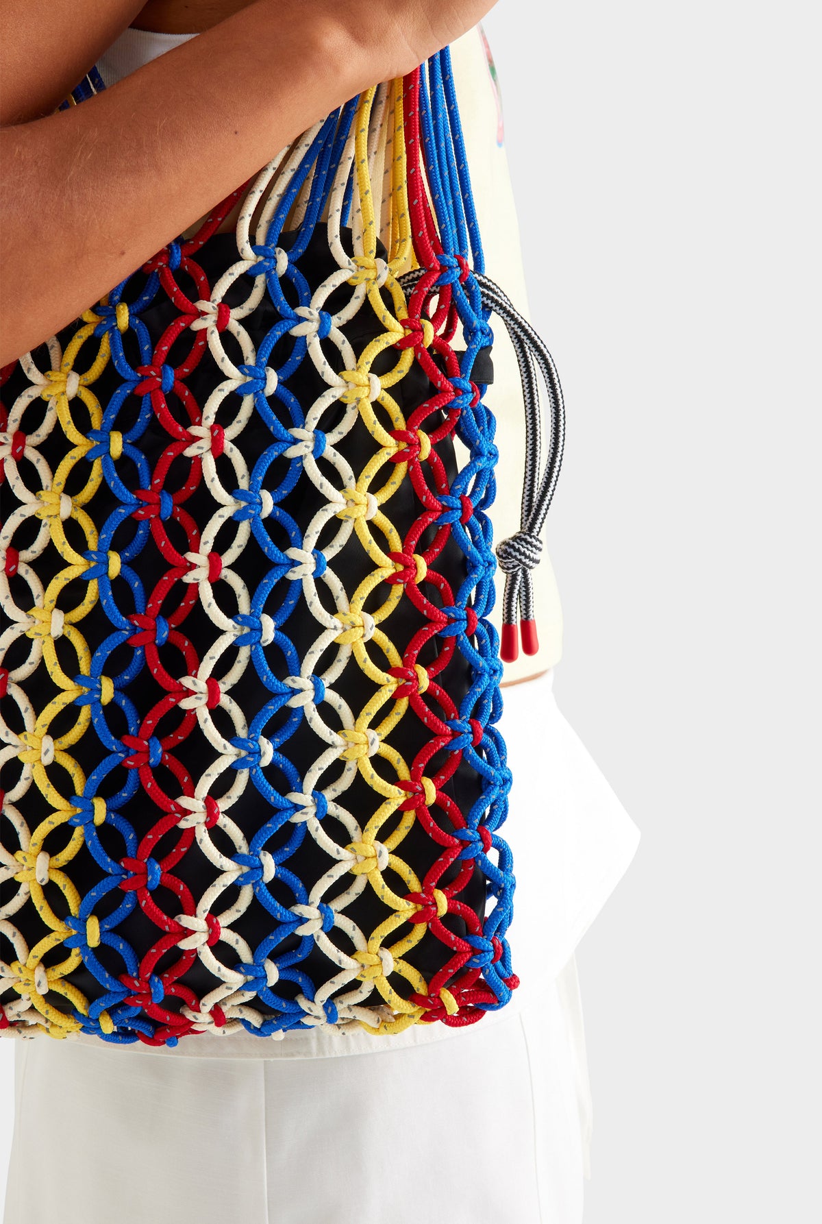 Stripe Macrame Tote - Barcelona Stripe [[AU_MEDIA:gid://shopify/MediaImage/27760166994007]]