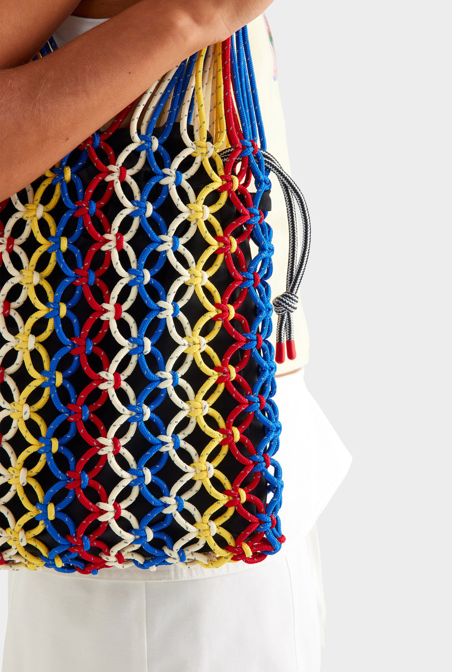 Stripe Macrame Tote - Barcelona Stripe [[AU_MEDIA:gid://shopify/MediaImage/27760166994007]]