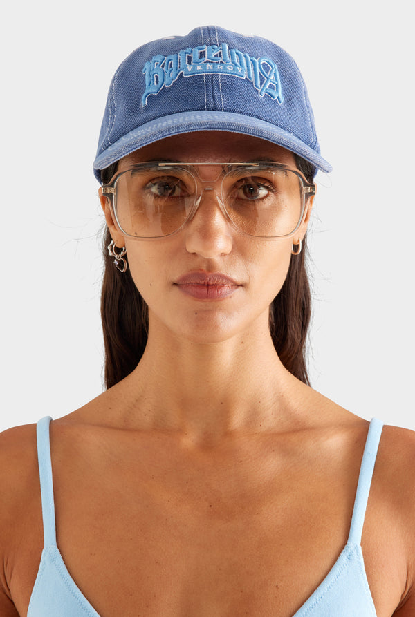 Barcelona Washed Canvas Cap - Washed Blue [[AU_MEDIA:gid://shopify/MediaImage/27957488582743]]