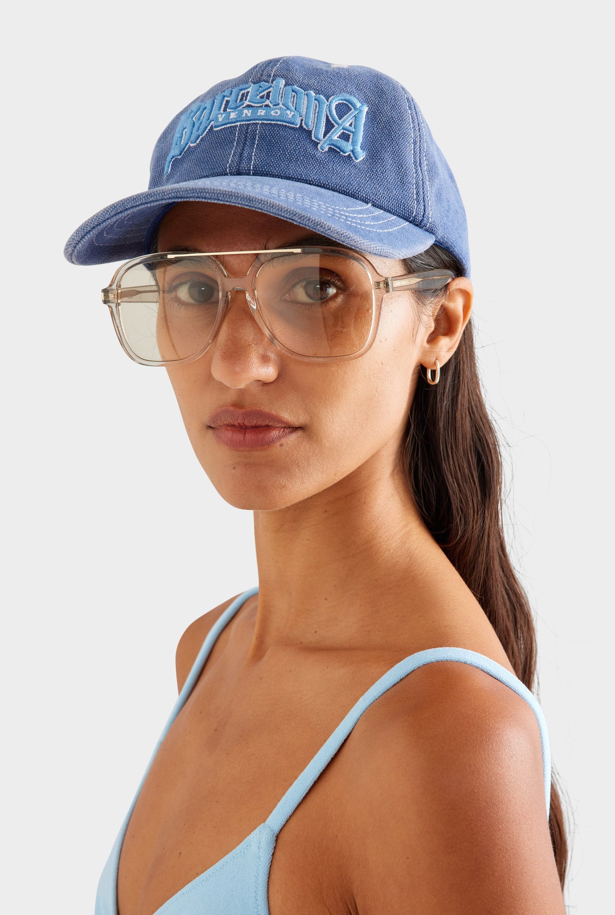 Barcelona Washed Canvas Cap - Washed Blue [[AU_MEDIA:gid://shopify/MediaImage/27957488615511]]