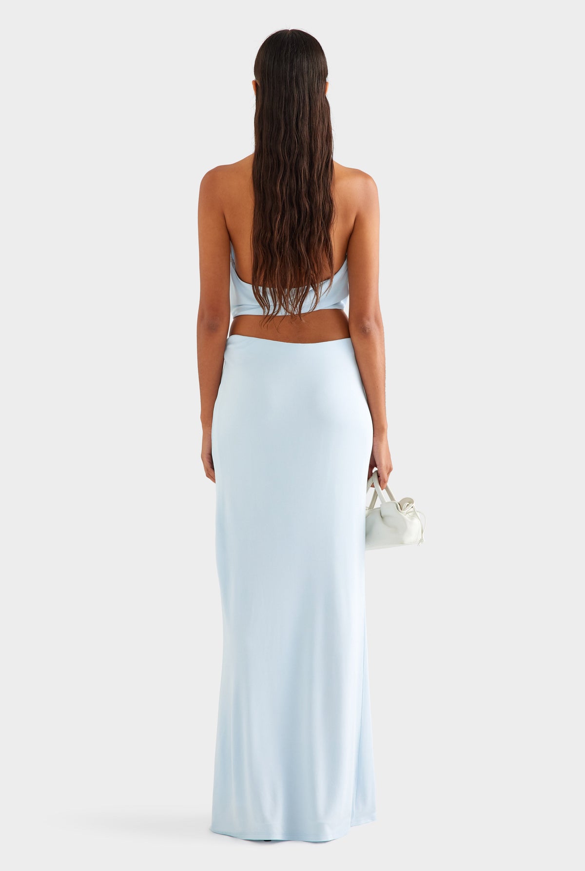 Drawstring Sash Maxi Dress - Ice Blue [[AU_MEDIA:gid://shopify/MediaImage/27759840231511]]