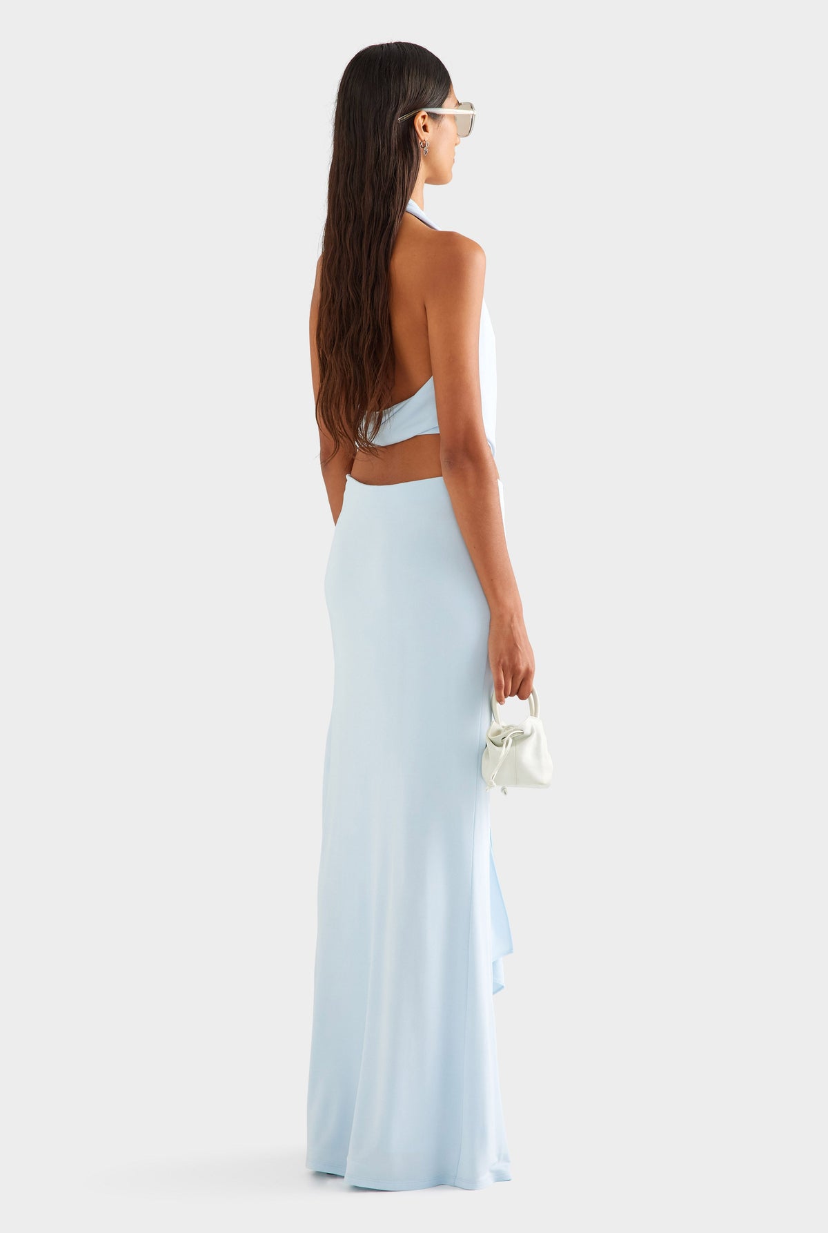 Drawstring Sash Maxi Dress - Ice Blue [[AU_MEDIA:gid://shopify/MediaImage/27759840264279]]