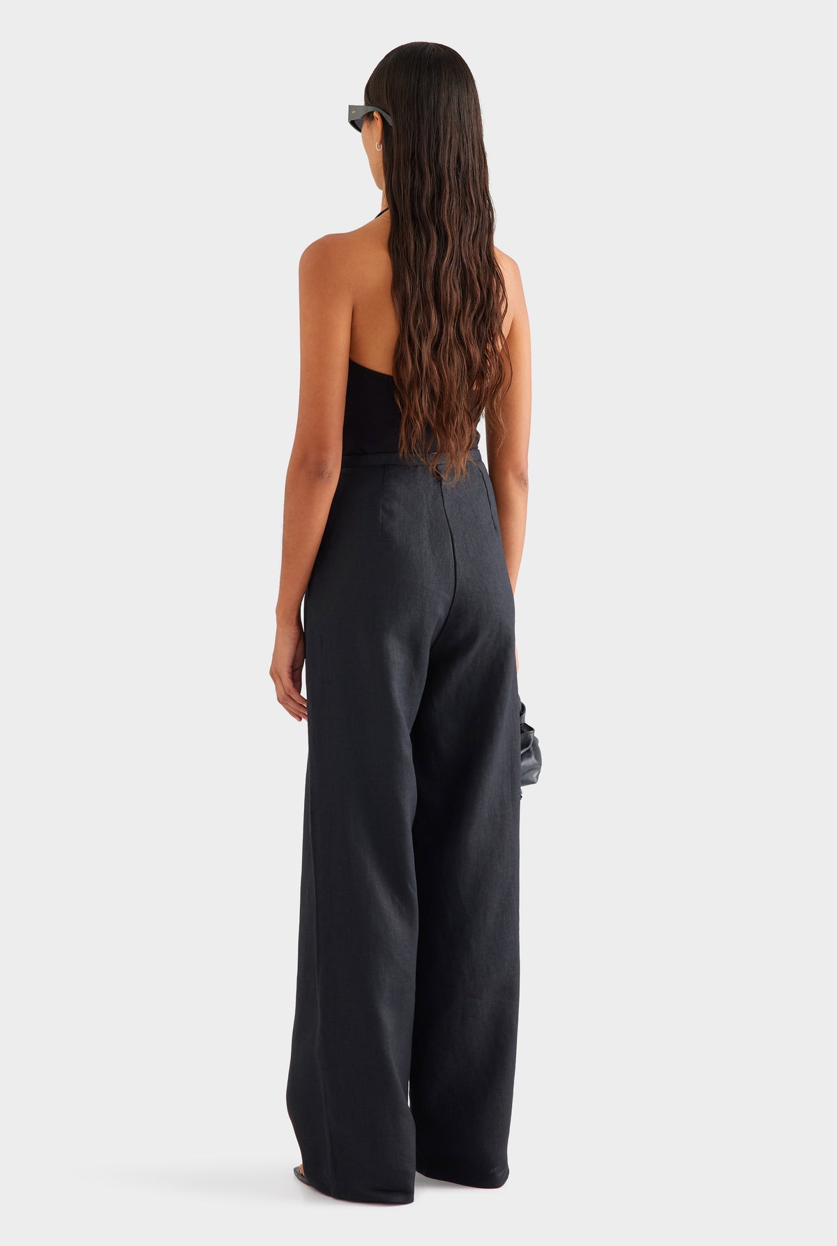 Linen Relaxed Pant - Black