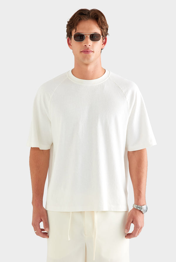 Oversized Raglan T Shirt - White [[AU_MEDIA:gid://shopify/MediaImage/27759699558487]]