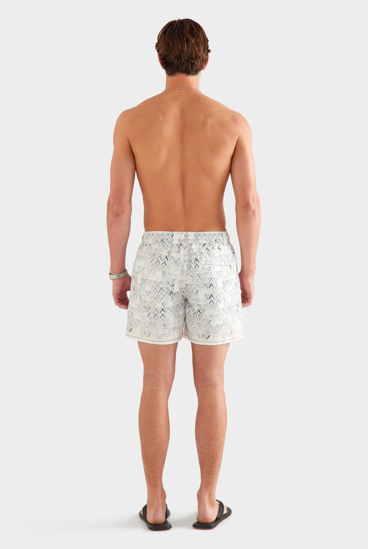 Printed Swim Short - Beige Sketched V Monogram [[AU_MEDIA:gid://shopify/MediaImage/27759702933591]]