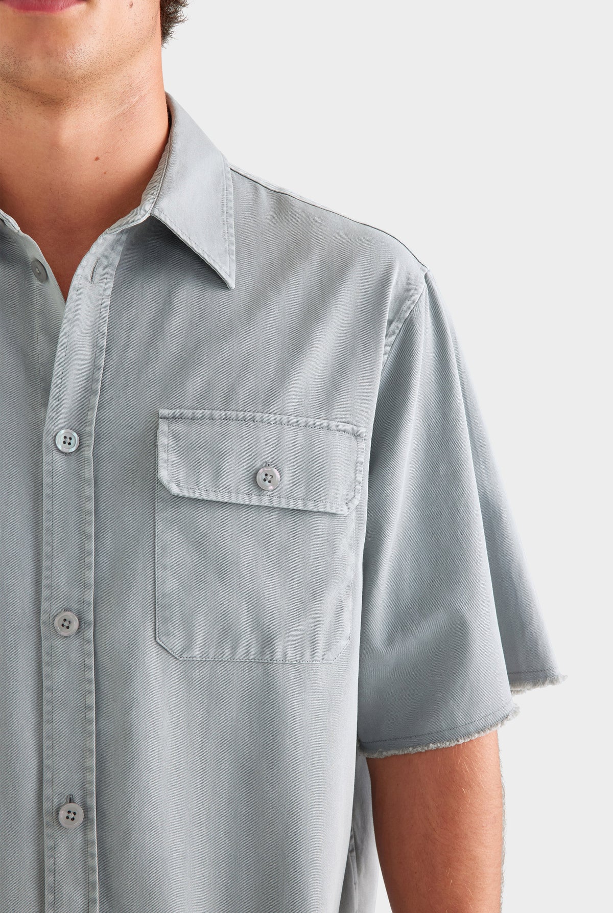 Pigment Dyed Mechanic Shirt - Washed Grey [[AU_MEDIA:gid://shopify/MediaImage/27759763947607]]