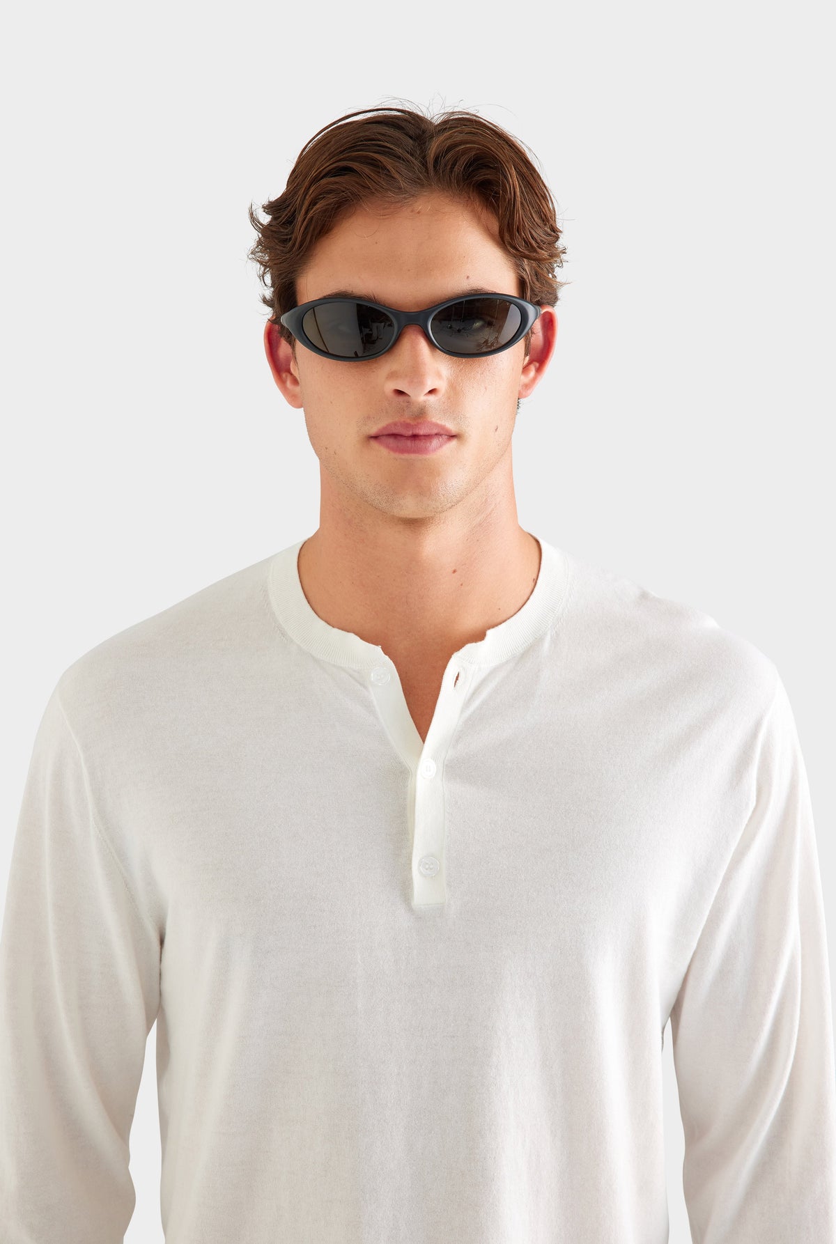 Long Sleeve Lightweight Knitted Henley - Off White [[AU_MEDIA:gid://shopify/MediaImage/27759795634263]]