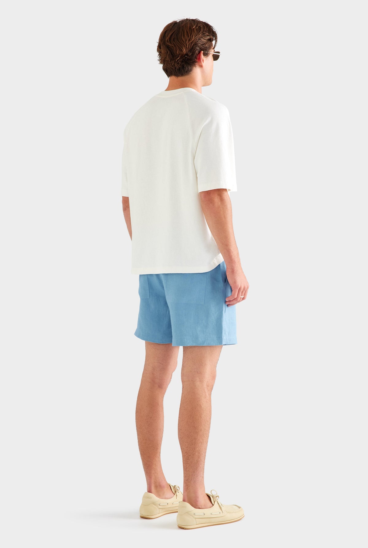 Linen Lounge Short - Ocean Blue [[AU_MEDIA:gid://shopify/MediaImage/27759800746071]]