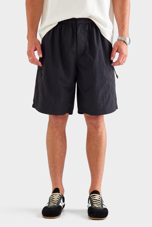 Nylon Utility Short - Black [[AU_MEDIA:gid://shopify/MediaImage/27759805988951]]